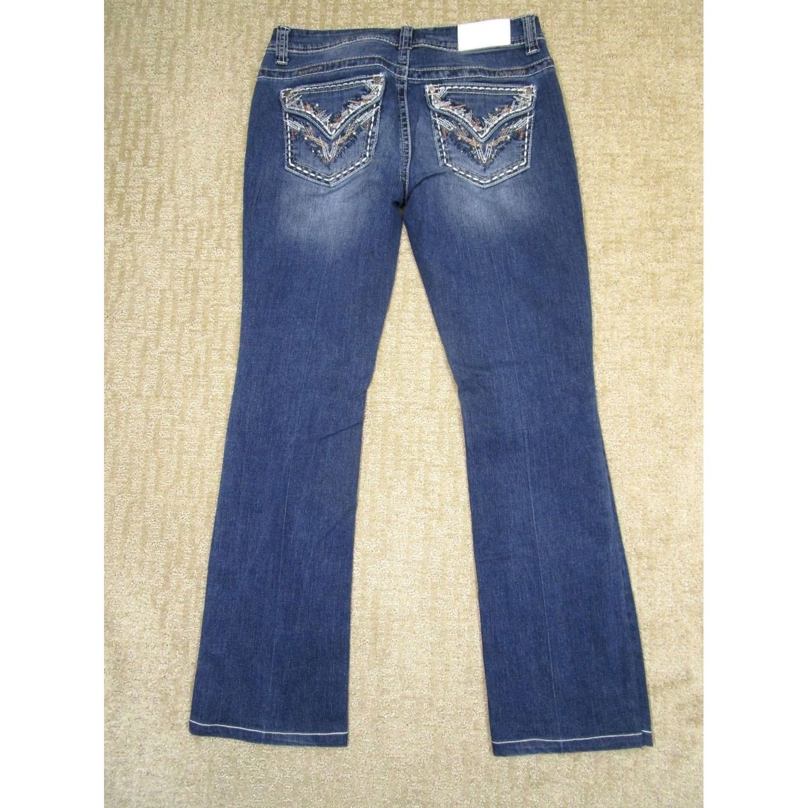 Vintage Shyanne Jeans Women Bootcut Jeans Blue 30S Stretch Embroidered Pockets Cowgirl Southwestern Mens Women Girls Size 30" / US 8 / IT 44 - 3 Thumbnail