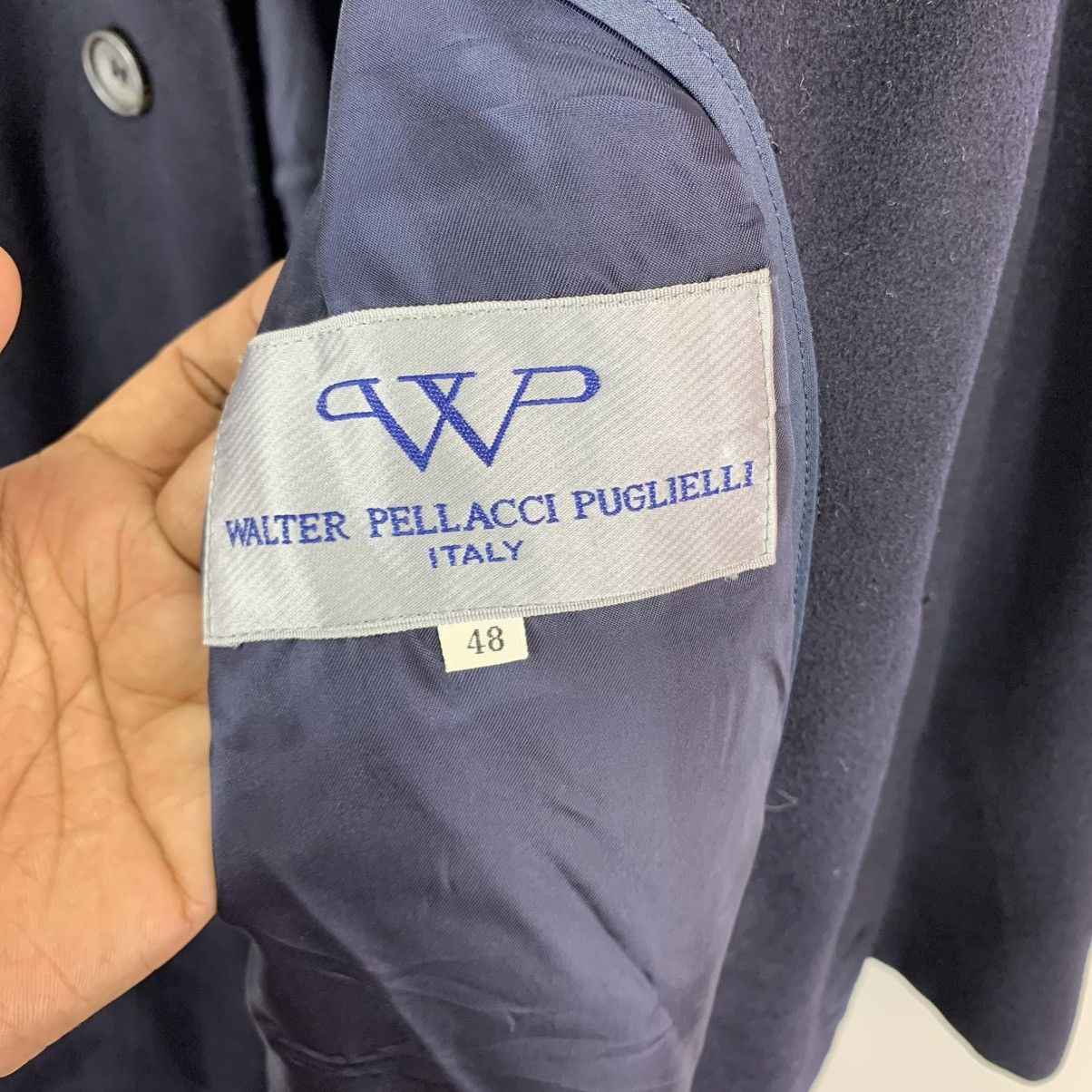 Designer VINTAGE WALTER PELLACCI PUGLIELLI ITALY WOOL OVERCOAT Size US M / EU 48-50 / 2 - 9 Thumbnail