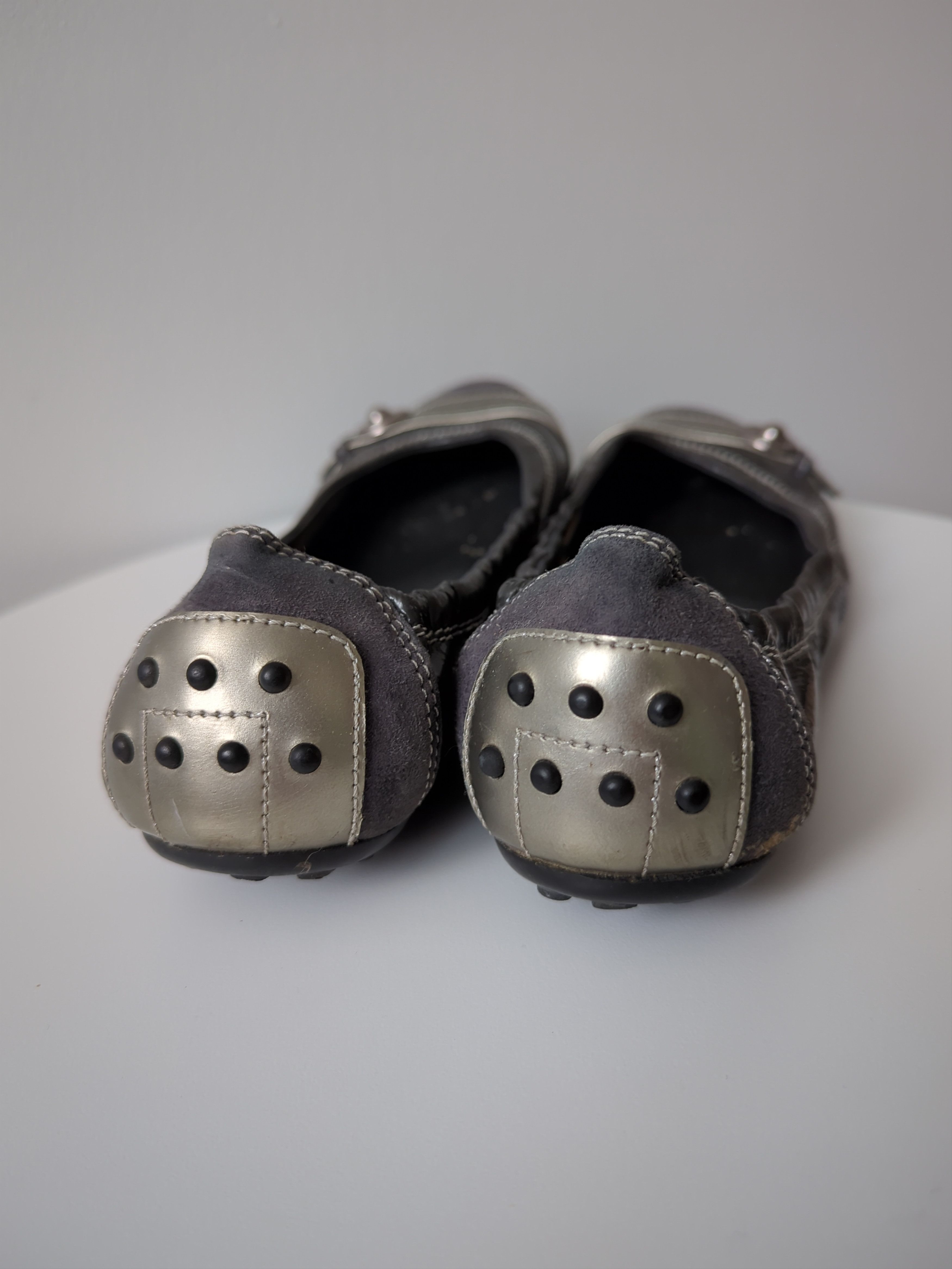 Tod's Tod’s Leather Suede Ballet Flats Grey EU 36.5 US 5.5 Size US 5.5 / IT 35.5 - 5 Thumbnail