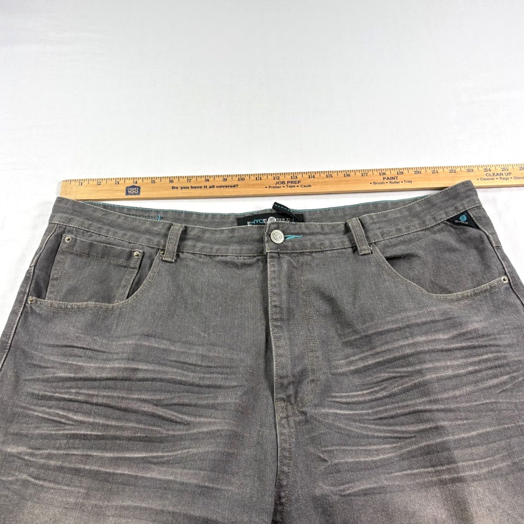Enyce VINTAGE enyce Jeans Mens 44x34 Gray Hip Hop Baggy Straight 90s Theme Mens Size US 44 / EU 60 - 4 Thumbnail