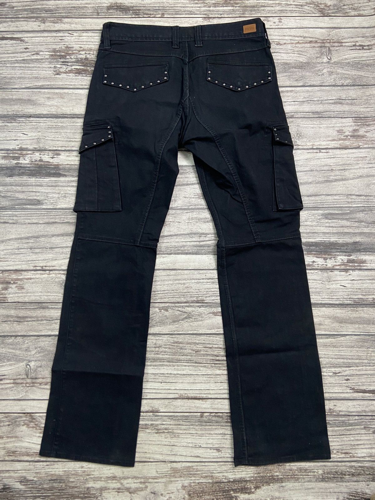 If Six Was Nine × KMRii × Le Grande Bleu (L.G.B.) 🔥Rare🔥2000s NCFM Punk Avant Garde Studded Cargo Jeans Size US 34 / EU 50 - 2 Thumbnail