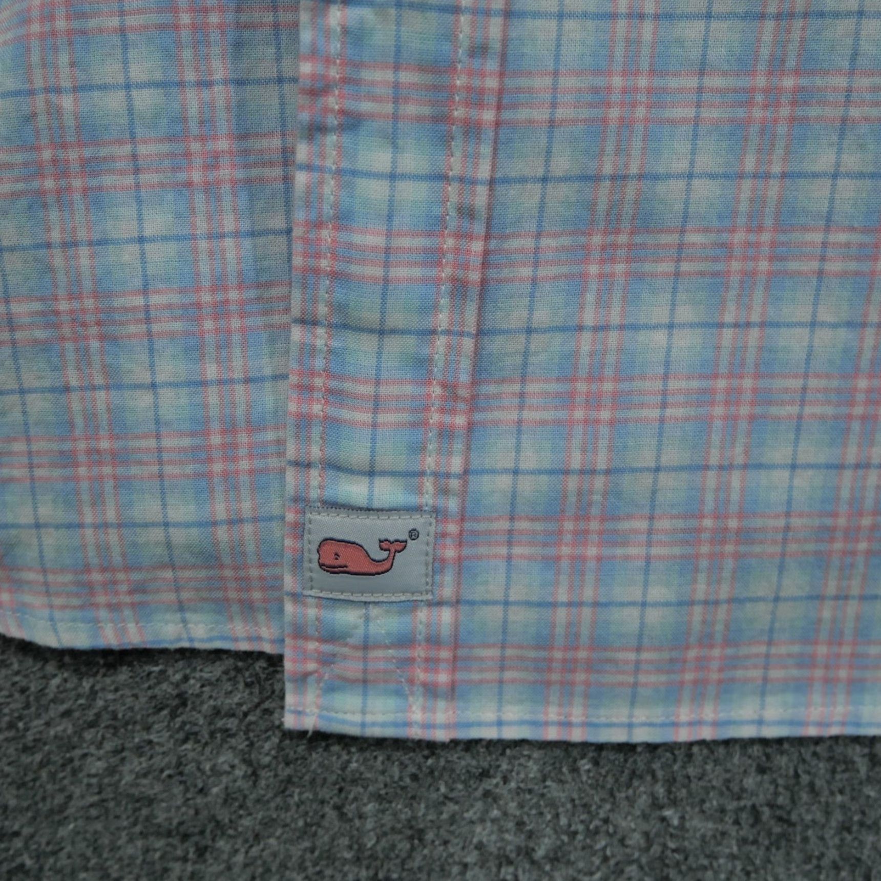 Vineyard Vines Vineyard Vines Shirt Mens XL Blue Pink Plaid Button Classic Fit Murray Size US XL / EU 56 / 4 - 3 Thumbnail