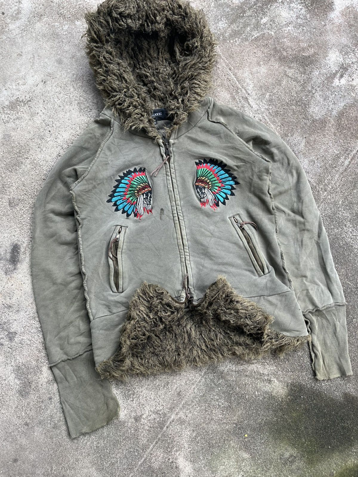 Japanese Brand VTG LA GATE INDIAN JAPANESE FUR HOODIE IFSIXWASNINE STYLE Size US M / EU 48-50 / 2 - 7 Thumbnail