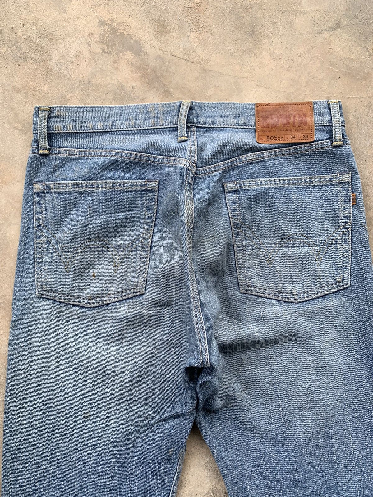 Edwin × Vintage Vintage Edwin 505 Redline Selvedge Distressed Denim Size US 34 / EU 50 - 5 Thumbnail