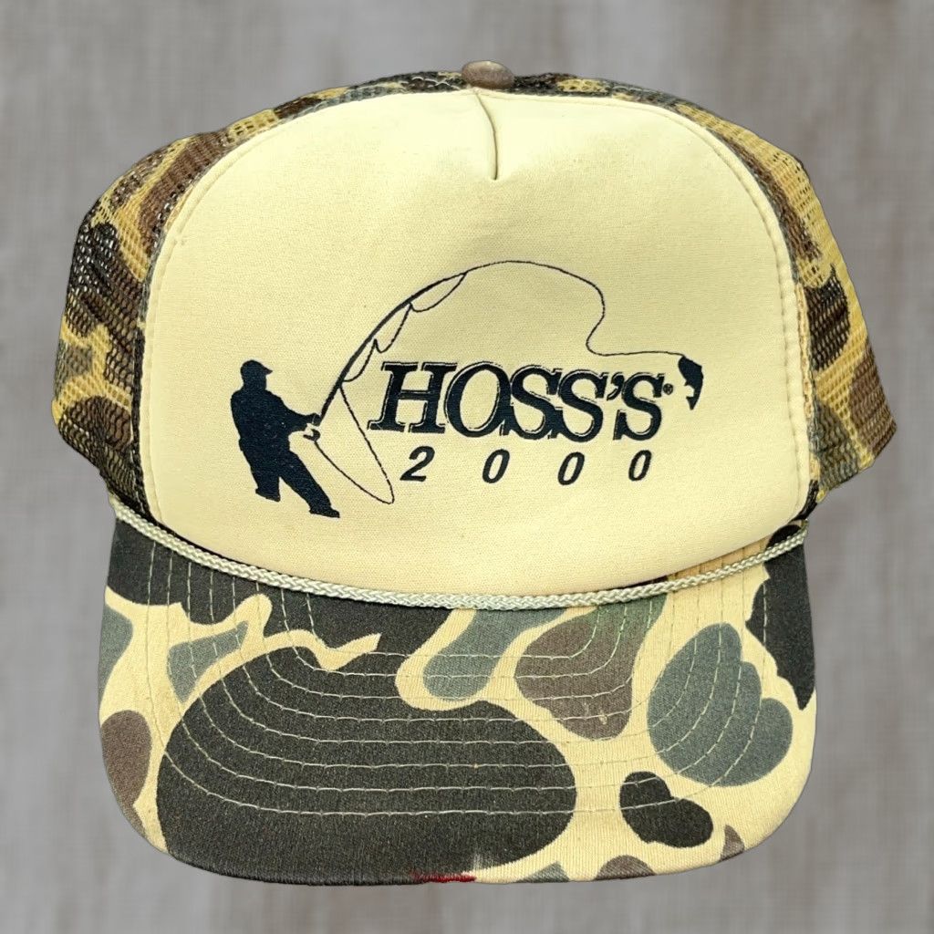 Vintage VINTAGE Nissin Trucker Hat Cap One Size Brown Twill Adjustable 80s 90s Outdoor Fish Classic Breather Lightweight Mens Size ONE SIZE - 1 Thumbnail