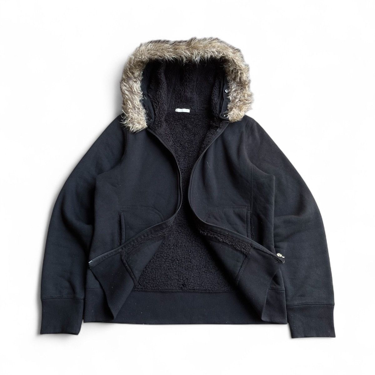 Japanese Brand Y2k Raccon Fur Blank Hoodie Size US M / EU 48-50 / 2 - 1 Thumbnail