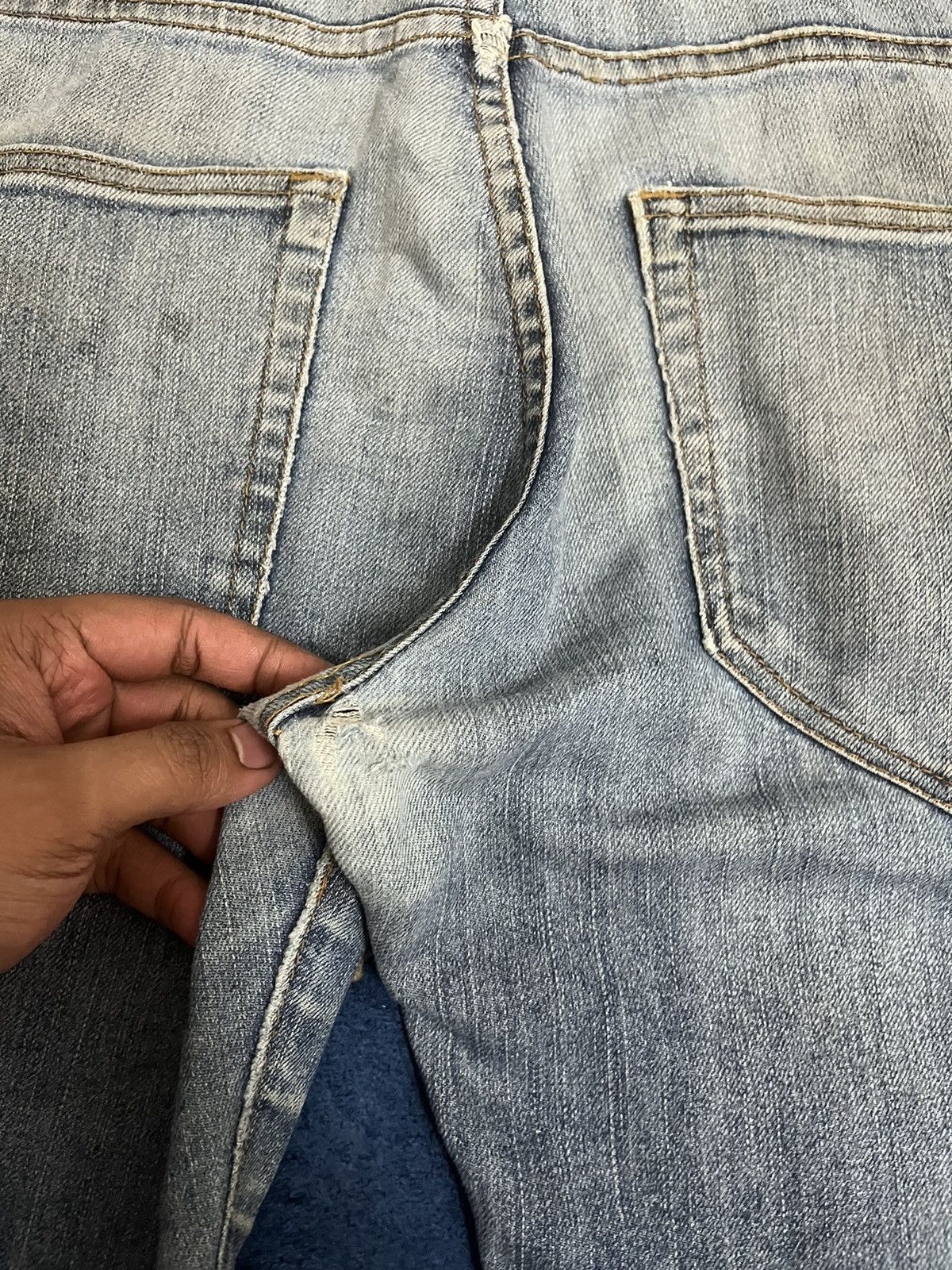Japanese Brand Vintage AZY Jeans Distressed style jeans Size US 35 - 12 Thumbnail