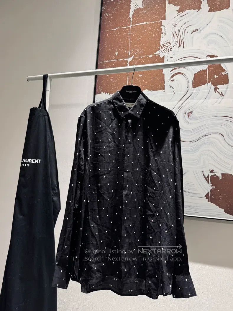 Saint Laurent Paris Saint Laurent Paris Poster Style Mulberry Silk Shirt Size S / US 4 / IT 40 - 1 Thumbnail
