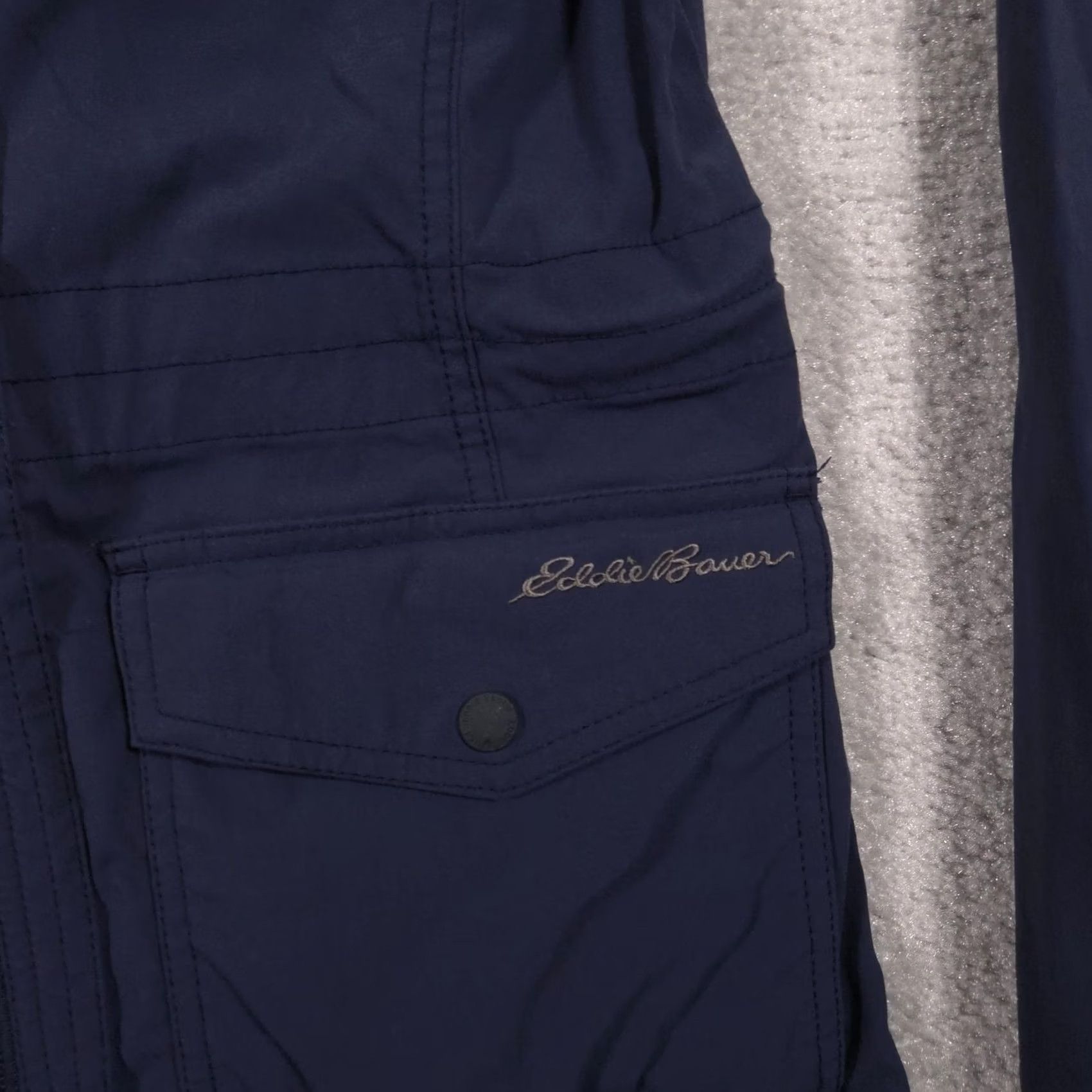 Eddie Bauer VINTAGE Coat Womens Petite XS Blue Travex Hooded Rain Softshell Full Zip Size XS / US 0-2 / IT 36-38 - 5 Thumbnail