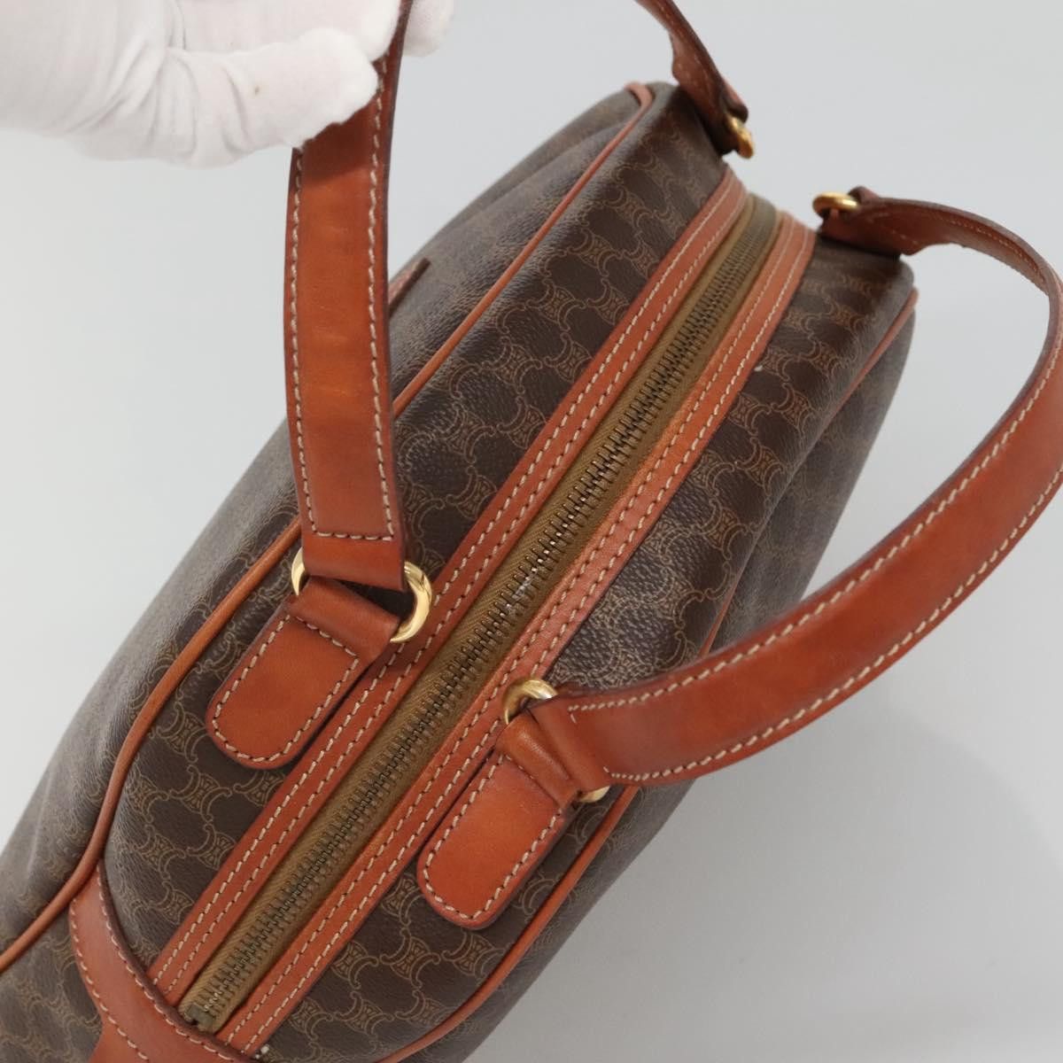 Celine CELINE Macadam Canvas Hand Bag Pvc Leather Brown Gold Size ONE SIZE - 6 Thumbnail