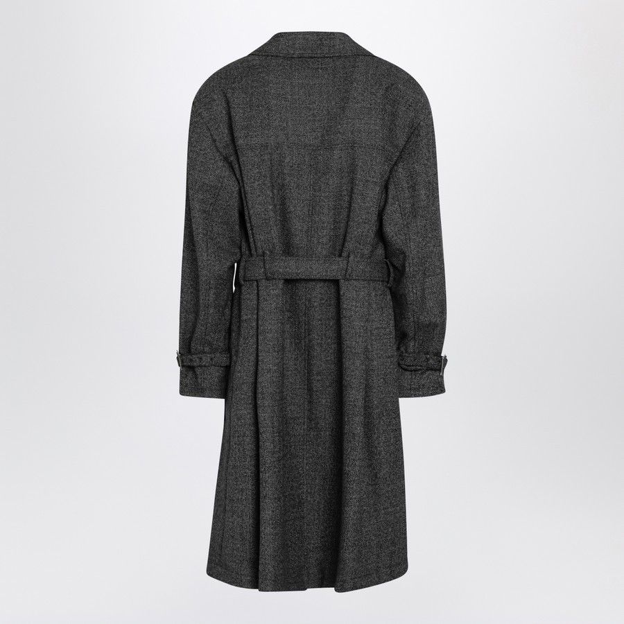 Dolce & Gabbana o1d2blof0226 Wool Double Breasted Coat in Gray Size US M / EU 48-50 / 2 - 2 Thumbnail