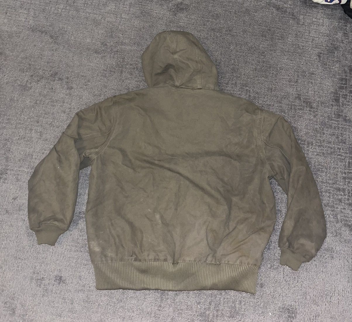 Carhartt × Vintage Carhartt Lined Canvas Brown Green Full Zip Hooded Jacket Size US XL / EU 56 / 4 - 2 Thumbnail