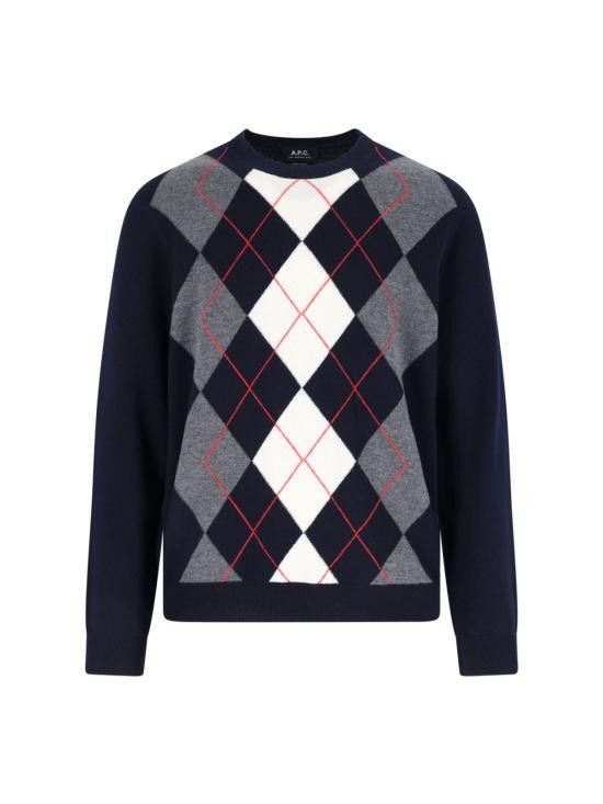 A.P.C. A.P.C. Men Sweater WVBDR H23419 IAK Blue Size US M / EU 48-50 / 2 - 1 Thumbnail