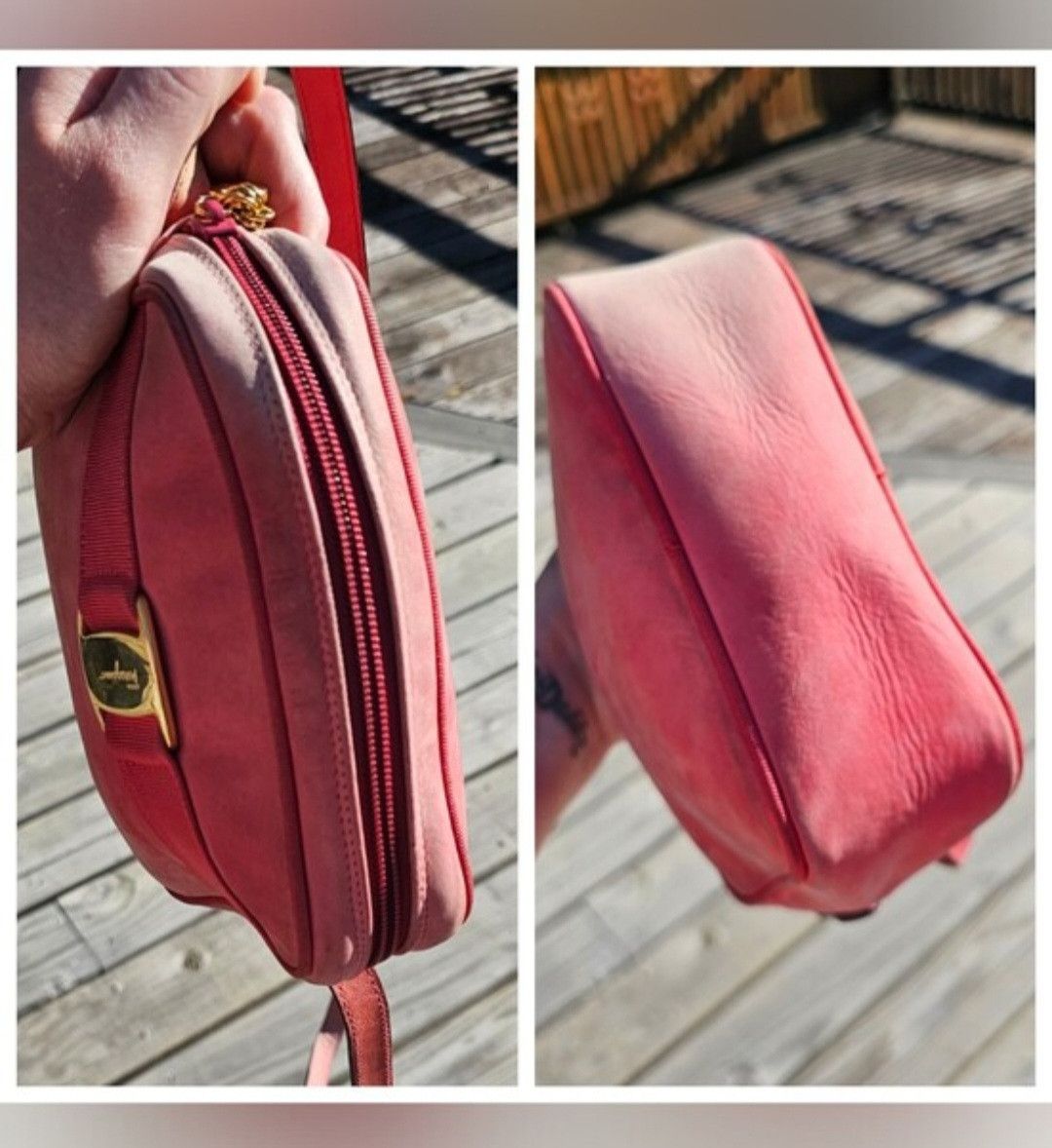 Salvatore Ferragamo Vara Bow Crossbody Bag - OMBRE PINK SUEDE Size ONE SIZE - 7 Thumbnail