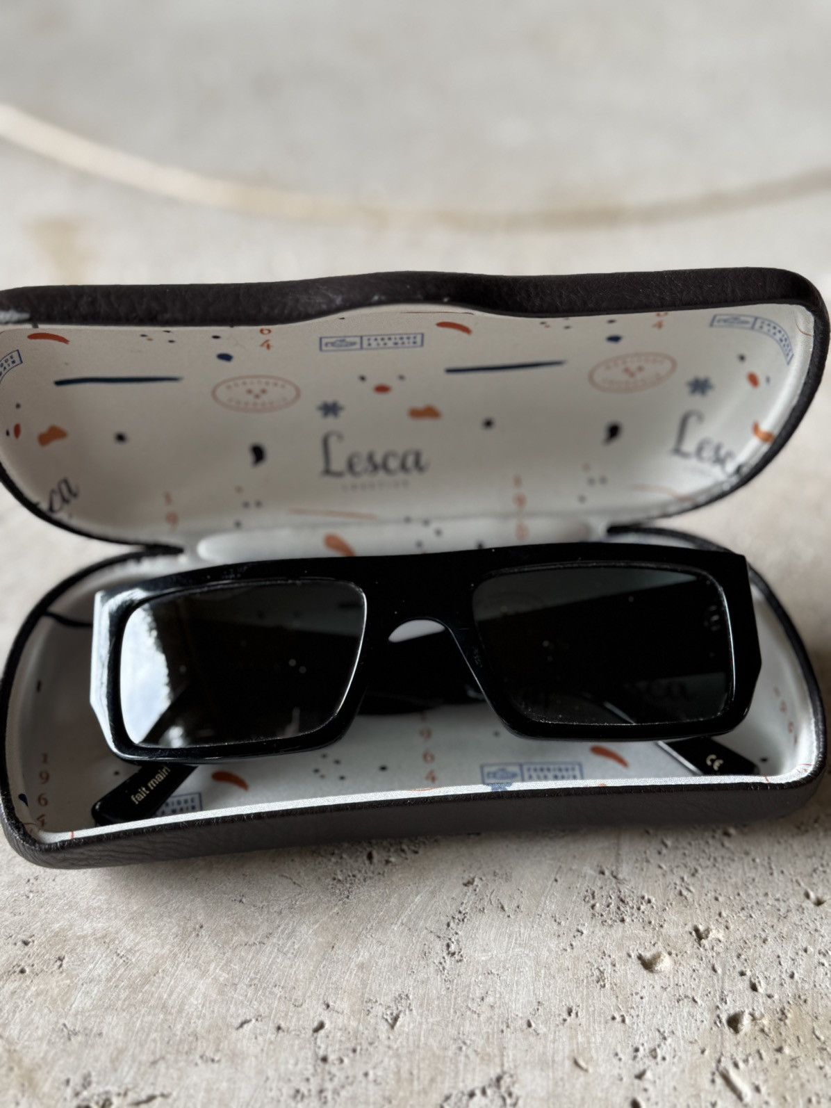 Lesca Lunetier LESCA LUNETIER BLACK SUNGLASES Size ONE SIZE - 7 Thumbnail