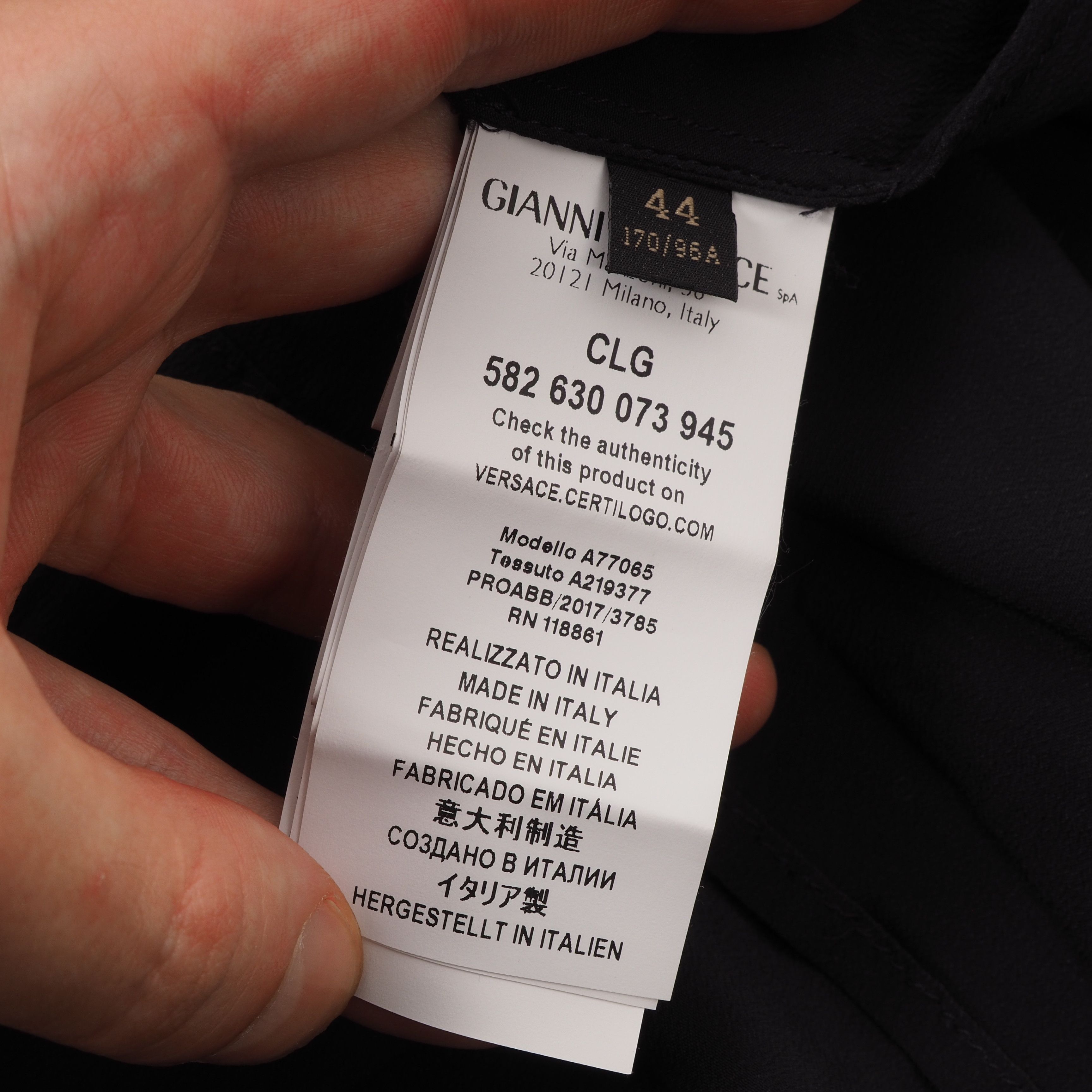 Versace Gianni Versace Black 3/4 Sleeve Monogram Top Blouse Size M / US 6-8 / IT 42-44 - 9 Thumbnail