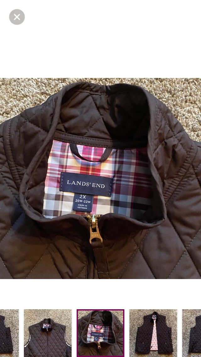 Lands' End Lands End Woman’s Brown Quilted Best 2X Size XXL / US 16-18 / IT 52-54 - 6 Thumbnail