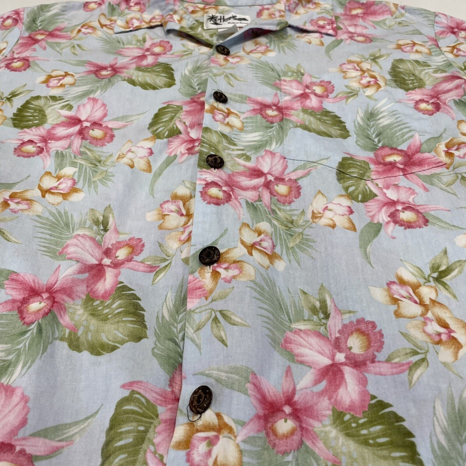 Hilo Hattie VTG HOWIE Men’s Hawaiian Shirt Reverse Print Blue Floral L Size US L / EU 52-54 / 3 - 3 Thumbnail