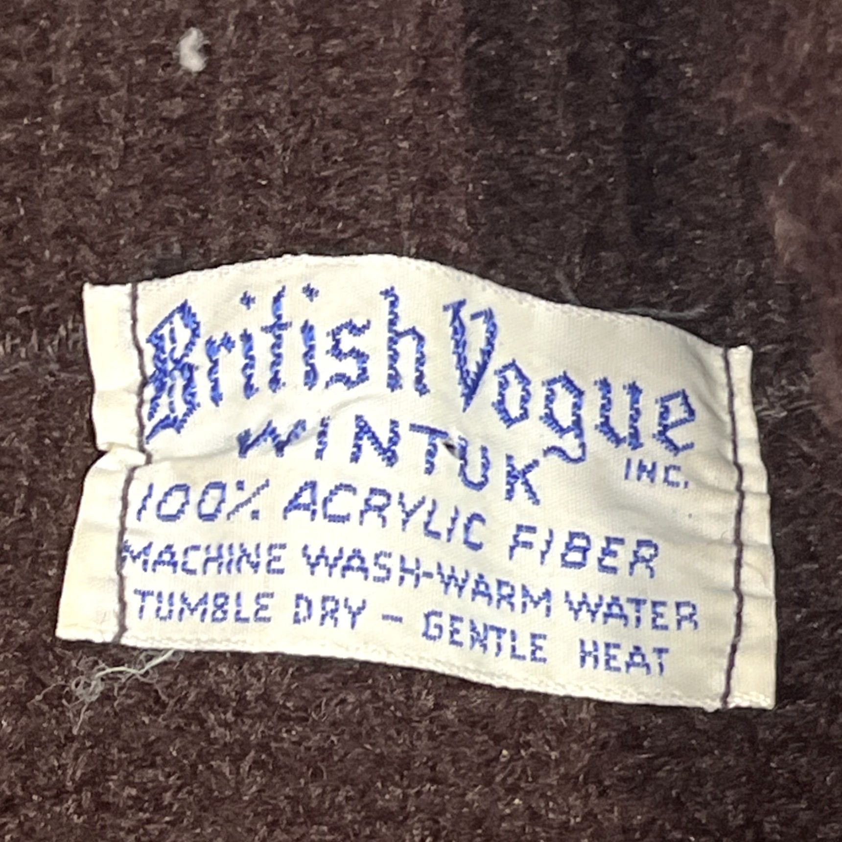 Vogue VINTAGE British Vogue Wintuk Cardigan Brown Chunky Knit - Button Front Pockets Cowl Neck L Womens Sweater Shirt (70’s) Size L / US 10 / IT 46 - 2 Thumbnail