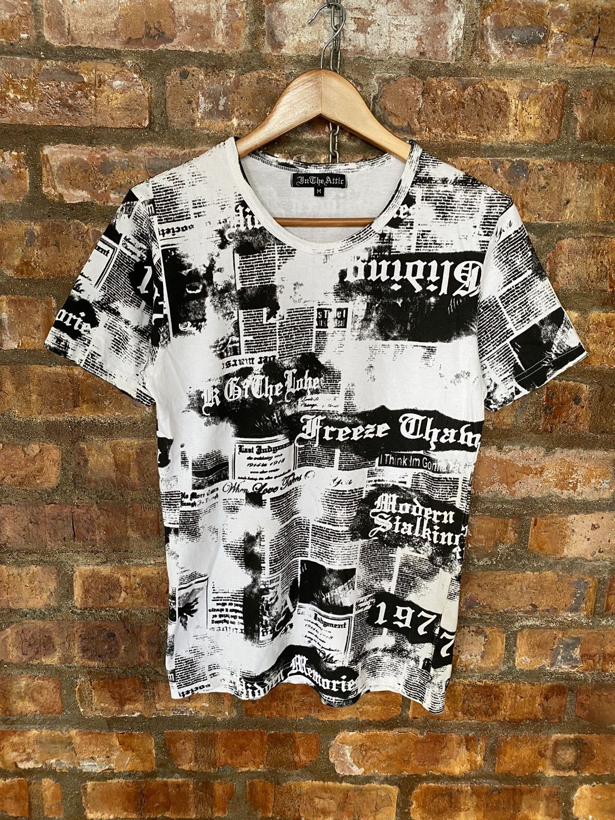 In The Attic Iconic Punk and Gothic Newspaper print tee Size US S / EU 44-46 / 1 - 2 Thumbnail