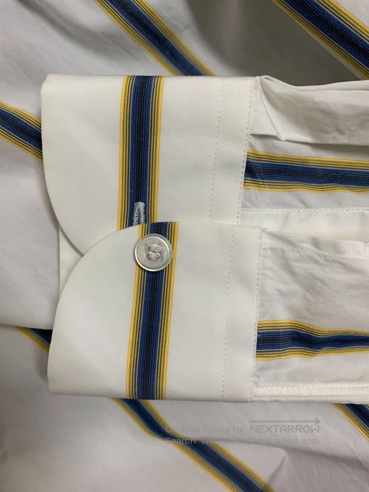 Calvin Klein 205W39NYC Calvin Klein Striped Shirt with Metal Collar Support. Size US M / EU 48-50 / 2 - 4 Thumbnail