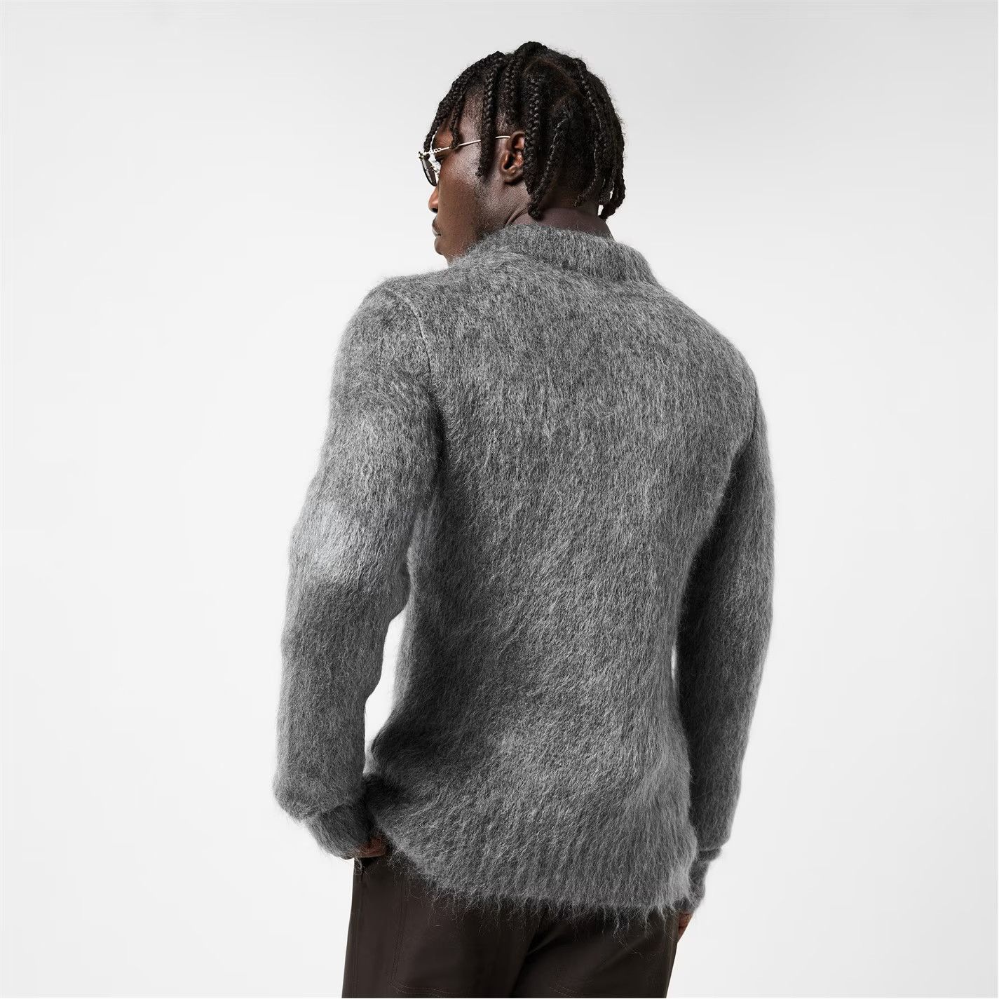 Gucci o1g2r1mq0426 Mohair Jumper in Grey Size US S / EU 44-46 / 1 - 5 Thumbnail