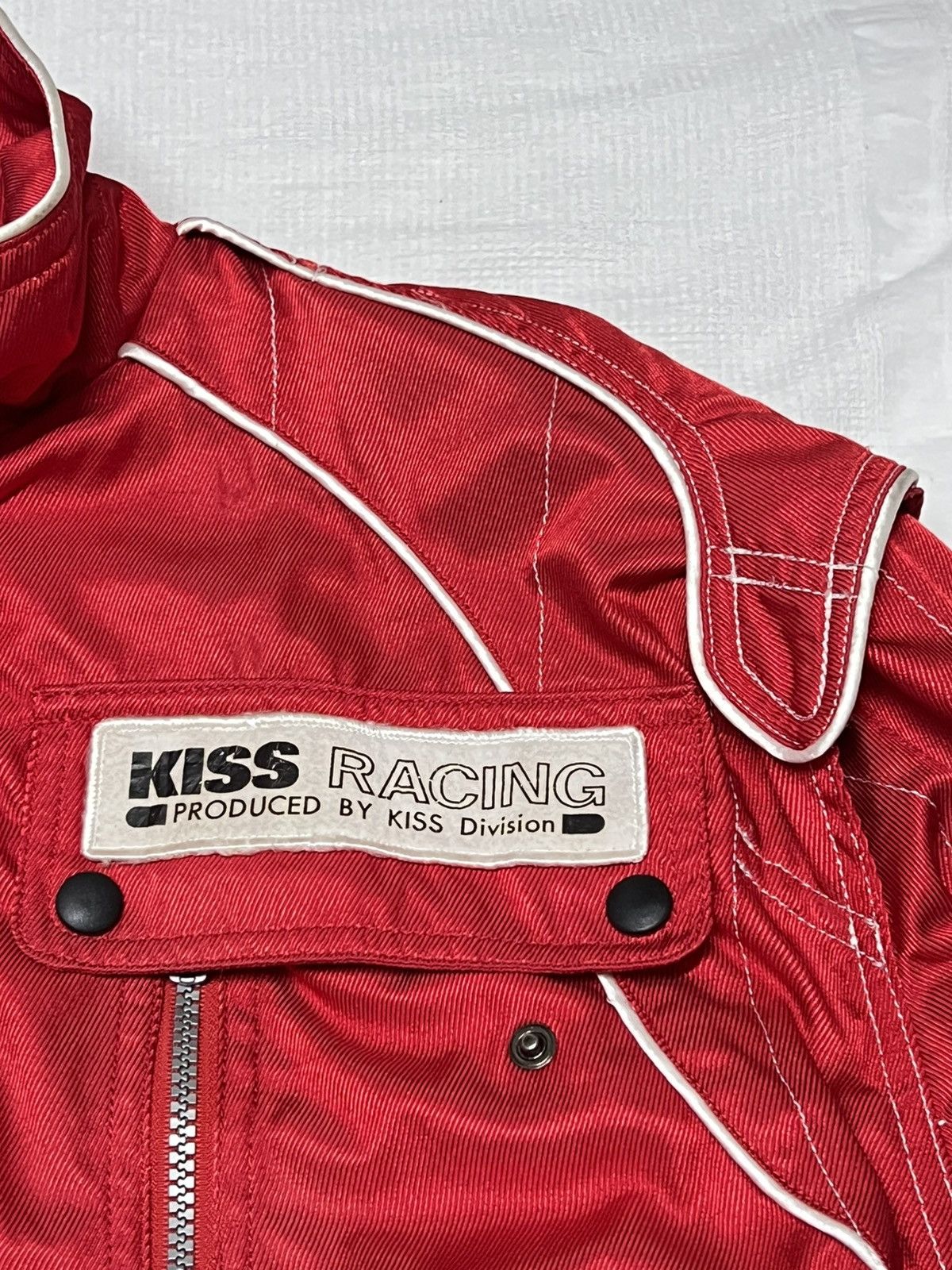 Other 🔥HOT DROPS🔥 Vintage 90s Kiss Racing Team jacket in red nylon Size US M / EU 48-50 / 2 - 3 Thumbnail