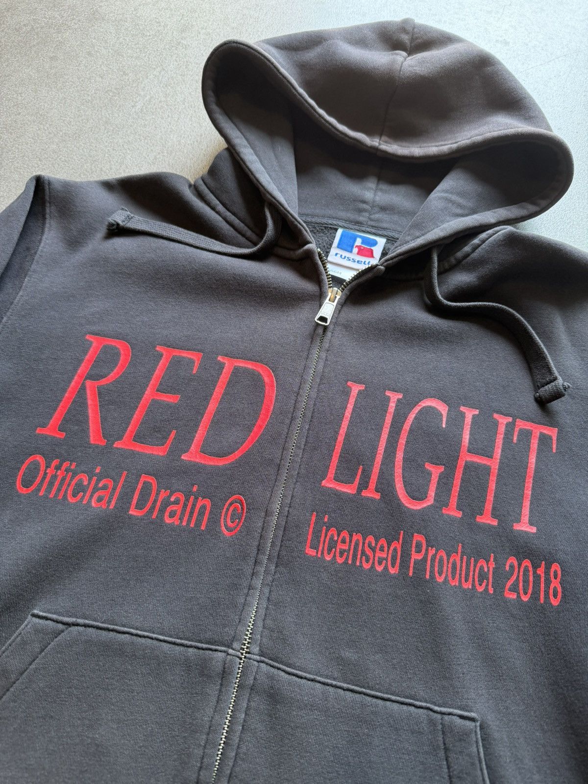 Drain Gang Bladee Drain Gang Red Light Zip-Up Hoodie Size M Size US M / EU 48-50 / 2 - 3 Thumbnail