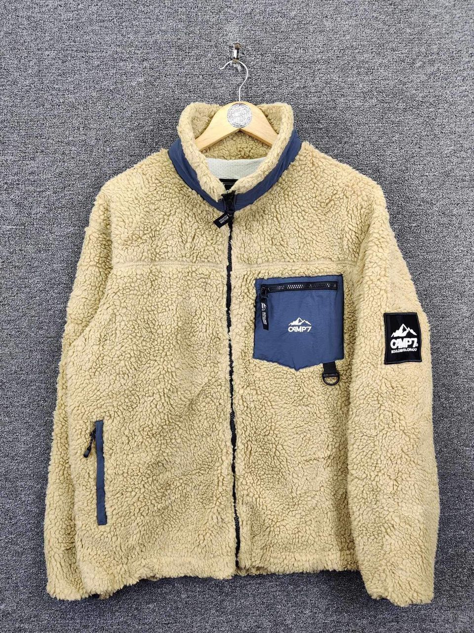 Vintage Camp 7 Outdoor Deep Pile Sherpa Fleece Jacket