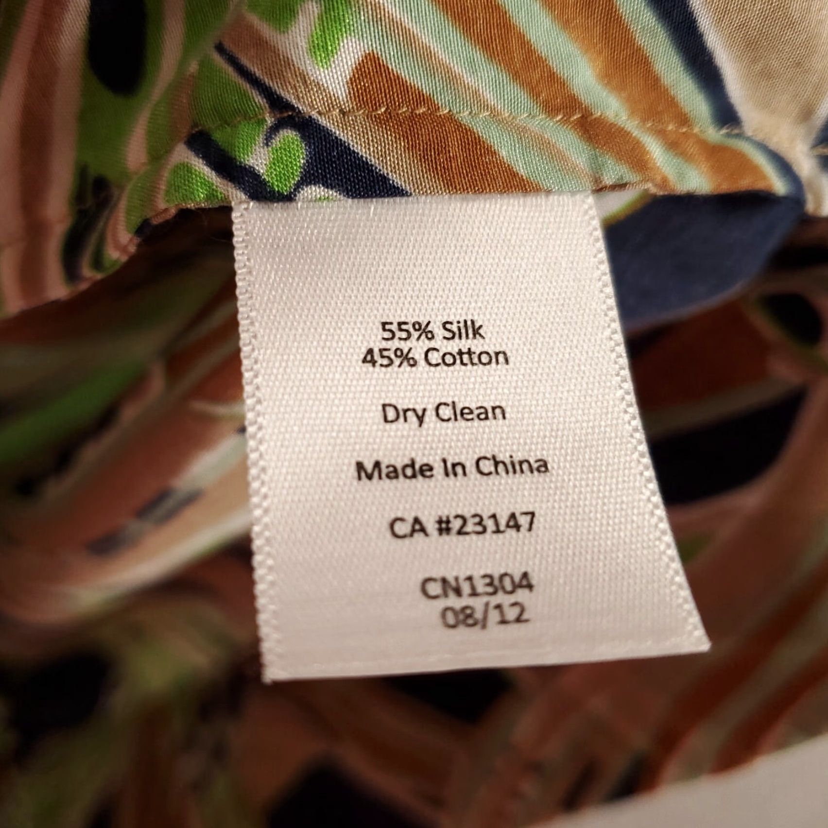 Talbots Talbots Blouse Womens 16 Multicolor Geometric 3/4 Sleeve V-Neck Tie Casual Designer Size XXL / US 16-18 / IT 52-54 - 6 Thumbnail