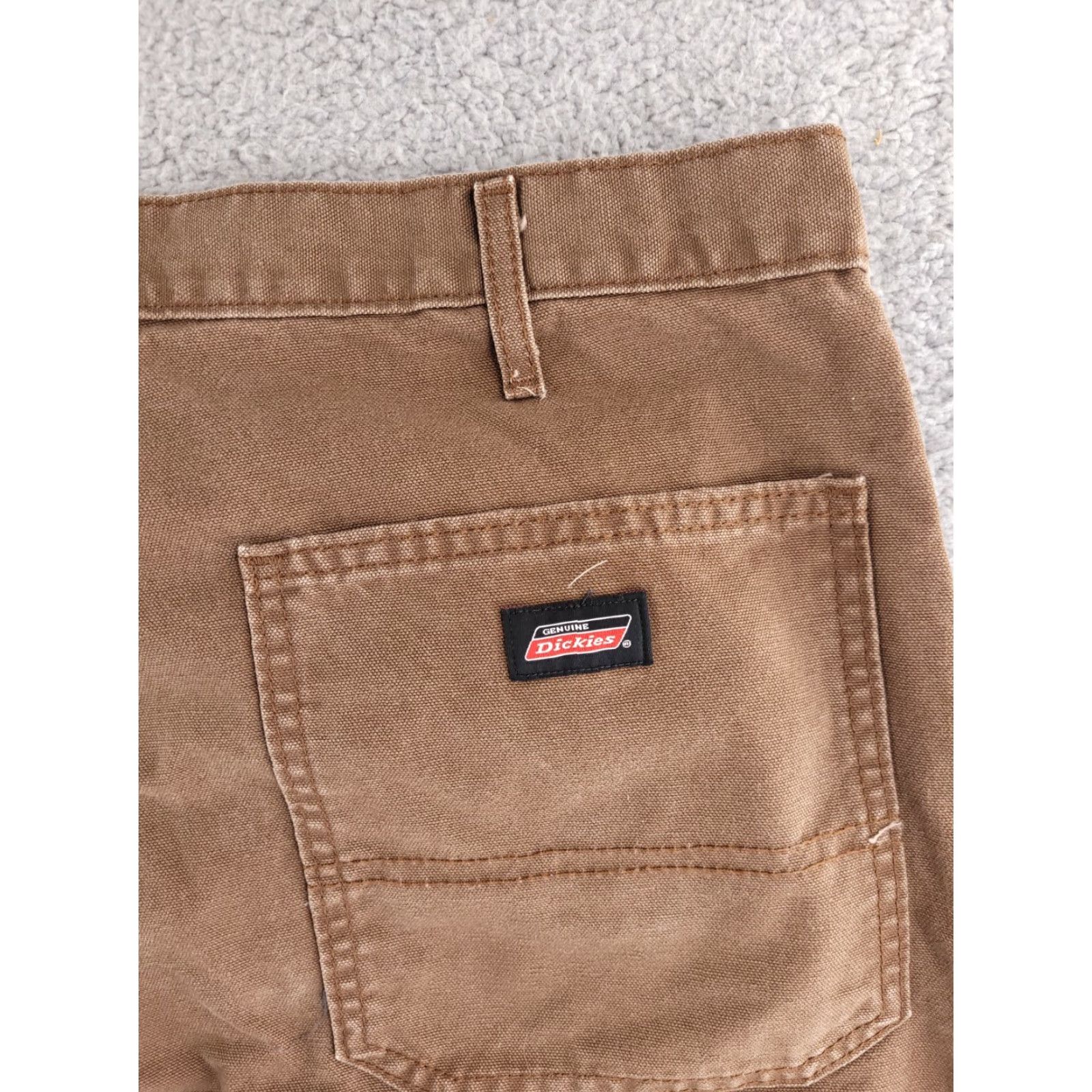 Dickies Dickies Canvas Pants Mens 38x31 Relaxed Straight Brown Workwear Size US 38 / EU 54 - 3 Thumbnail