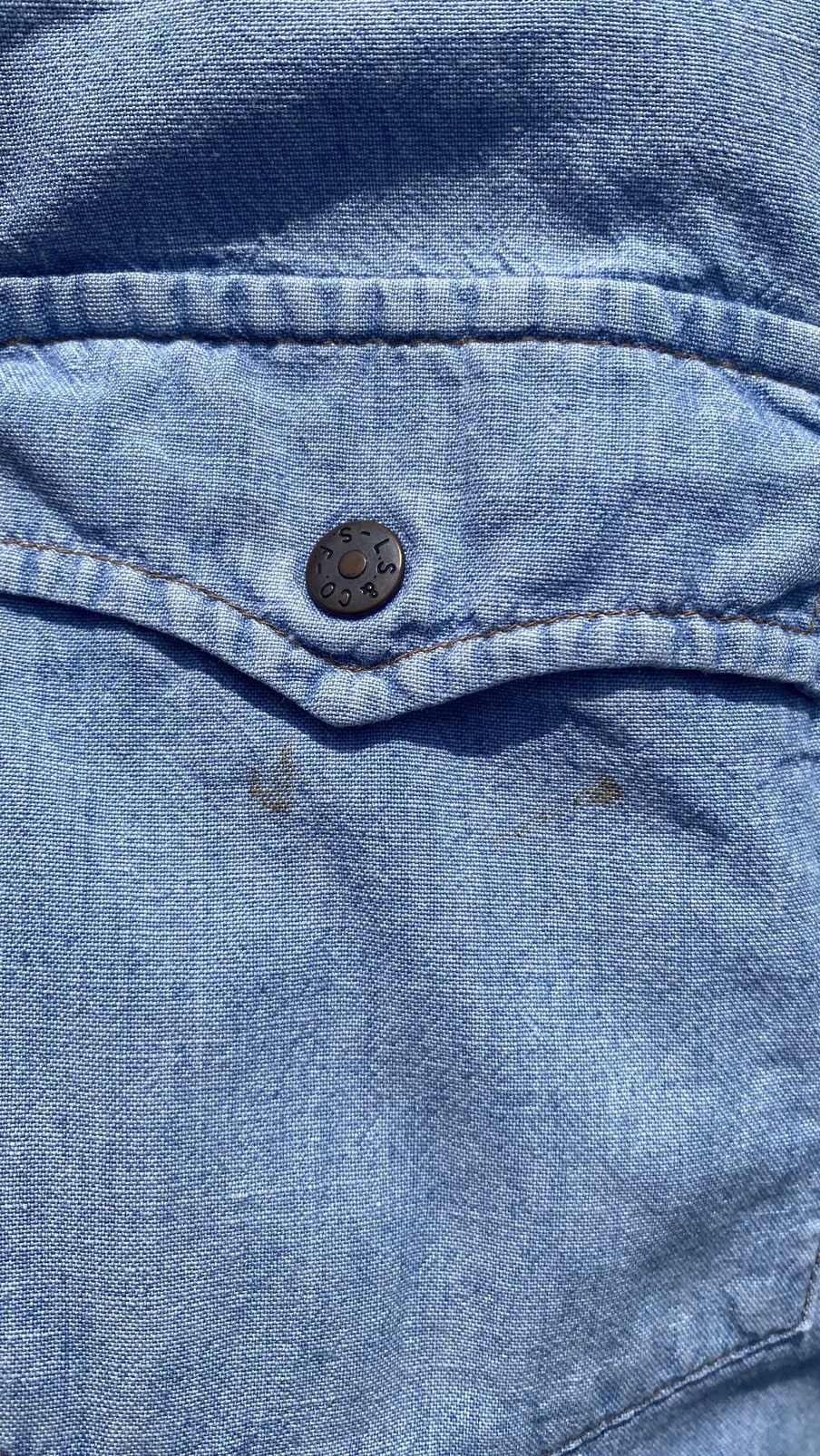 Levi's Vintage Clothing × Vintage Vintage Levi’s Orange tag salvage shirt Size US L / EU 52-54 / 3 - 8 Thumbnail