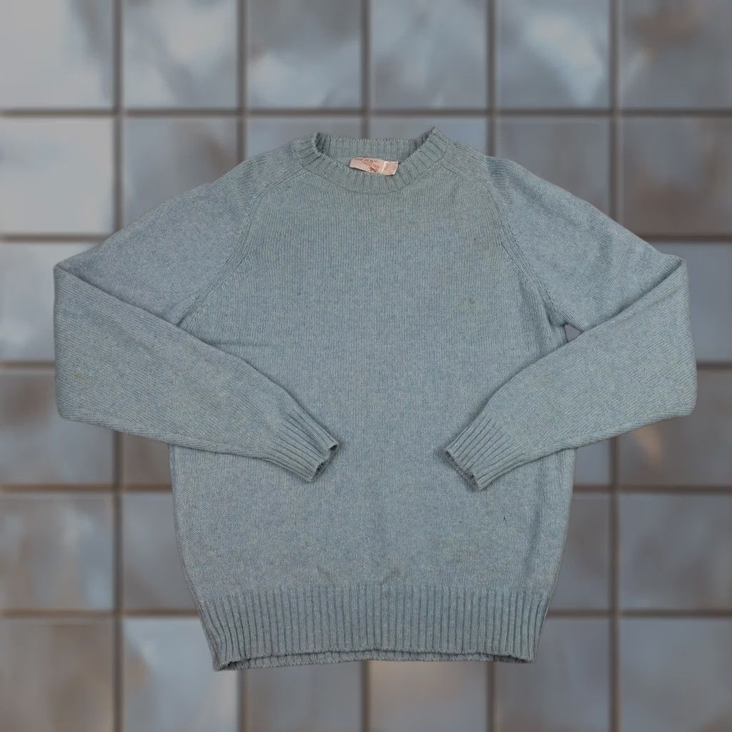 Vintage VINTAGE The Fox Collection Sweater Mens XL Tall Blue Wool Blend Crewneck 80s Size US XL / EU 56 / 4 - 1 Thumbnail