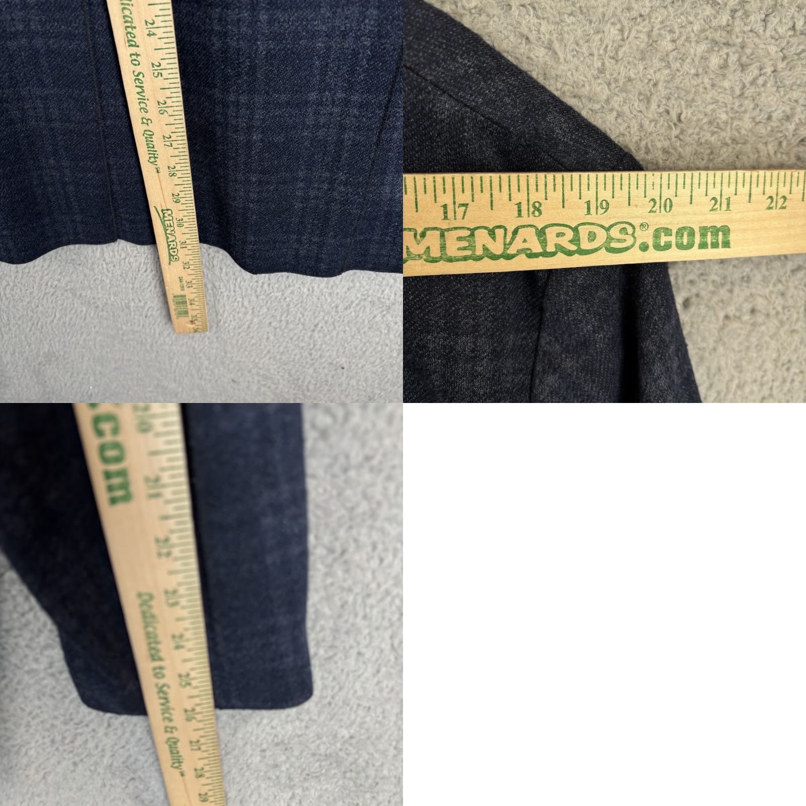 BUGATCHI BUGATCHI Blazer Jacket Men XL Navy Plaid Notch Lapel Single-Breasted Two-Button Unstructured Sport Coat Outdoor/Business Casual Size 46R - 9 Thumbnail