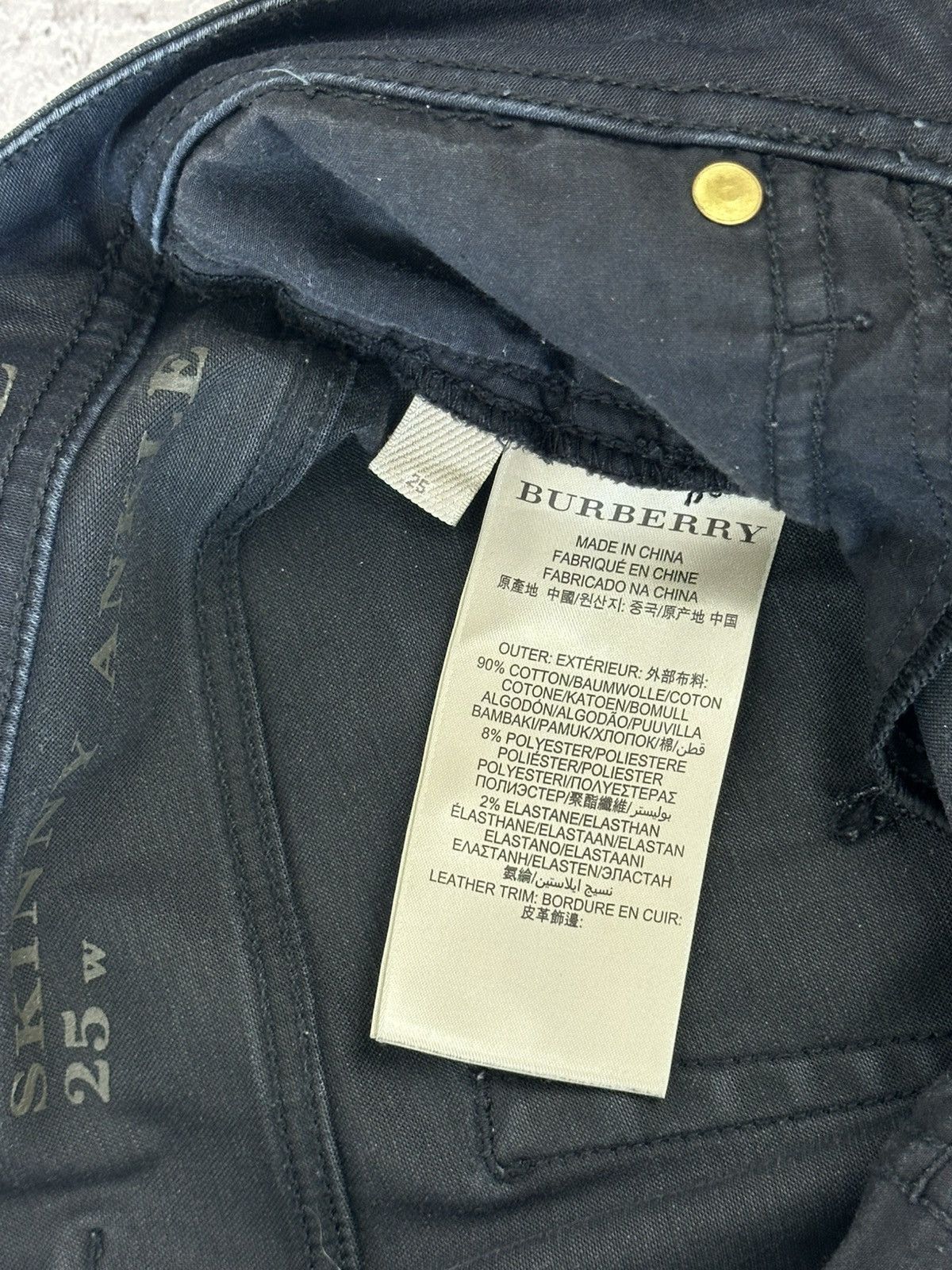 Burberry Vintage Burberry Brit Westbourne Skinny Ankle Women’s Pants Size 25" / US 0 / IT 36 - 8 Thumbnail