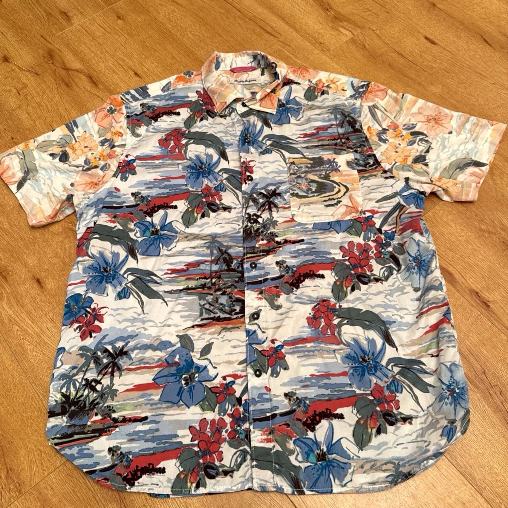 Tommy Bahama Tommy Bahama Shirt Mens L Surf Floral Oasis All Over Print Hawaiian Camp Cruise Size US L / EU 52-54 / 3 - 2 Thumbnail