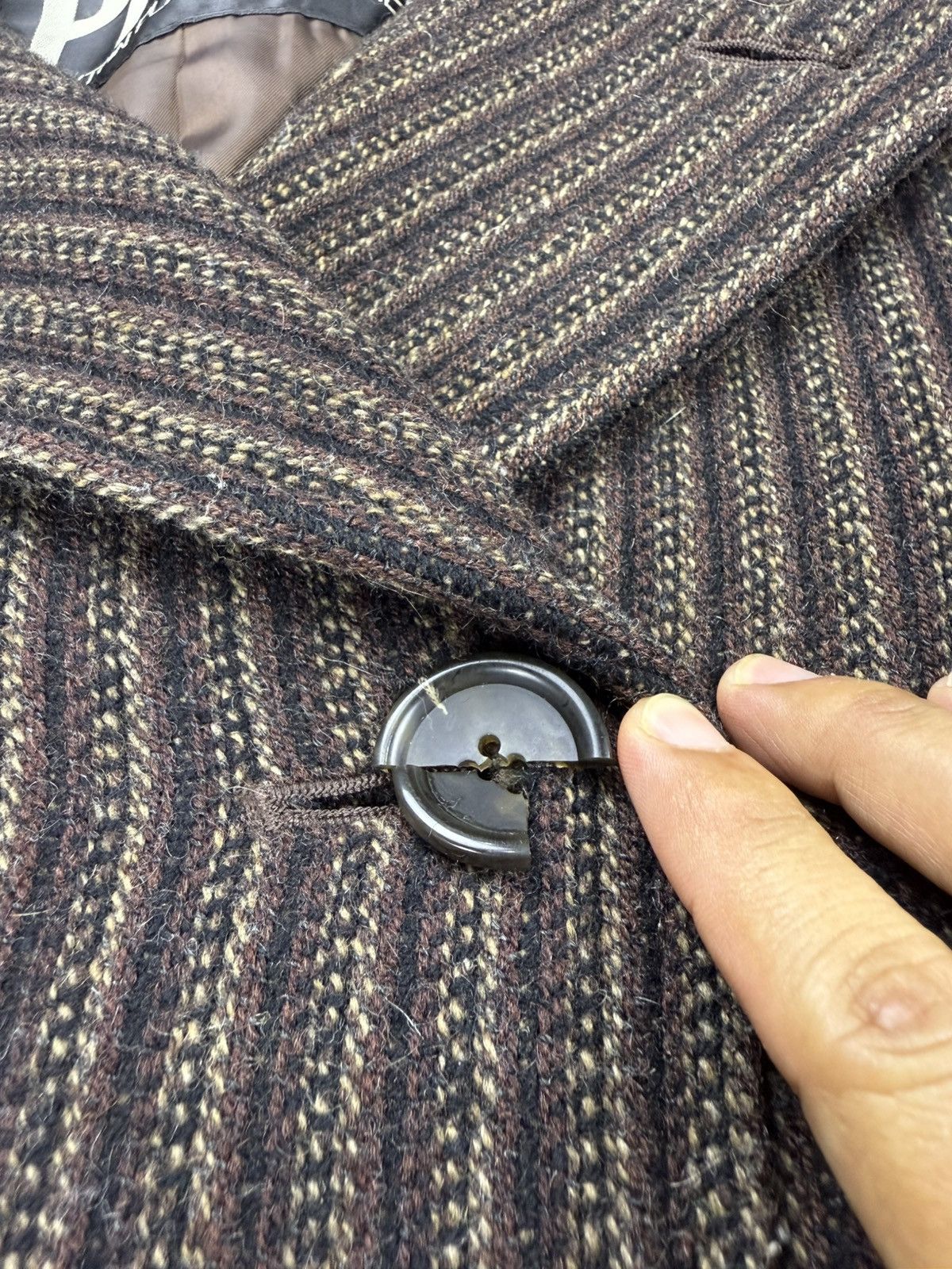 Beauty Beast Vintage 90s PPFM Big Label Double Breasted Wool Long Coat Size US M / EU 48-50 / 2 - 11 Thumbnail