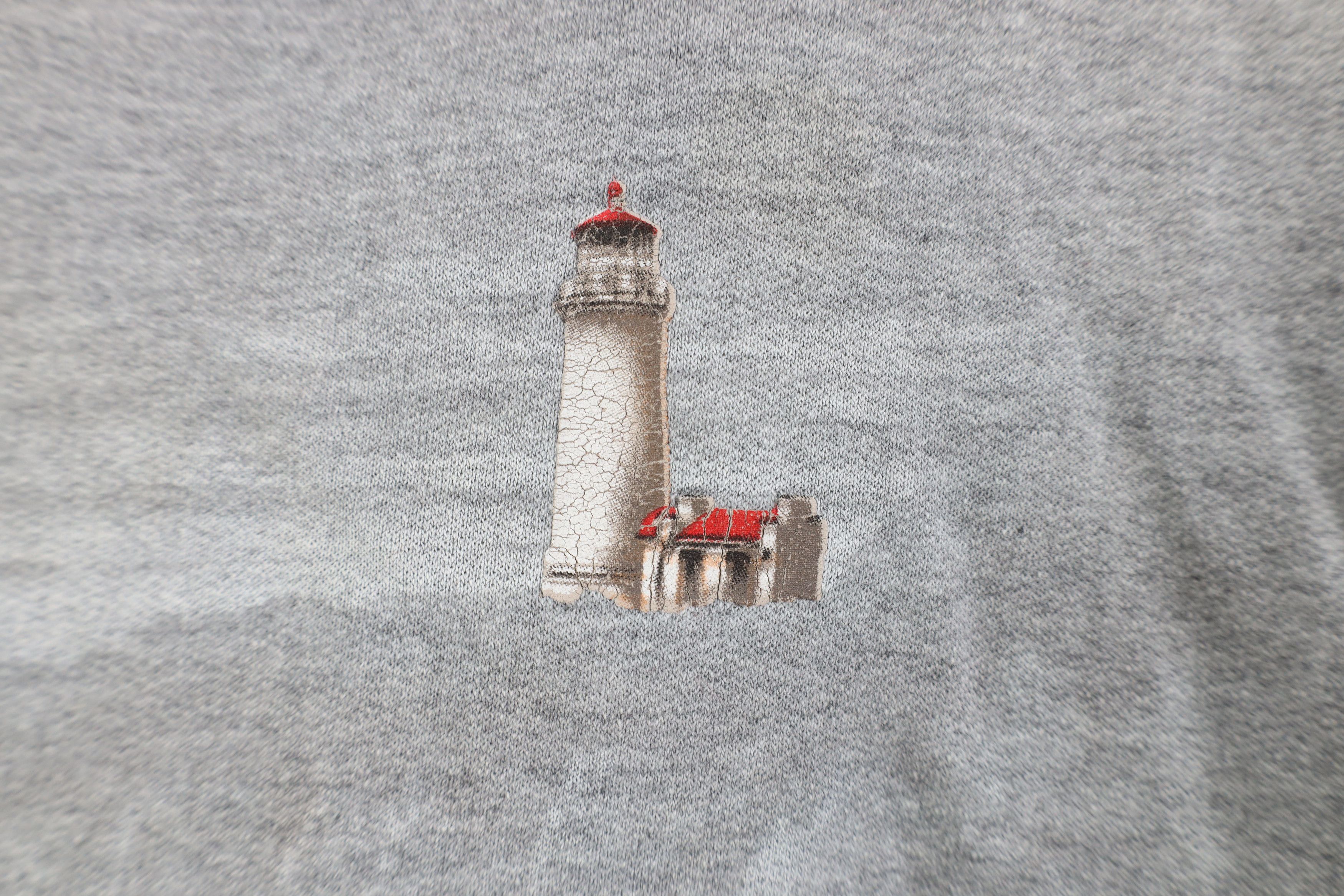 Vintage Vintage 90s Streetwear Layered Bird Lighthouse Sweatshirt Size XL / US 12-14 / IT 48-50 - 5 Thumbnail