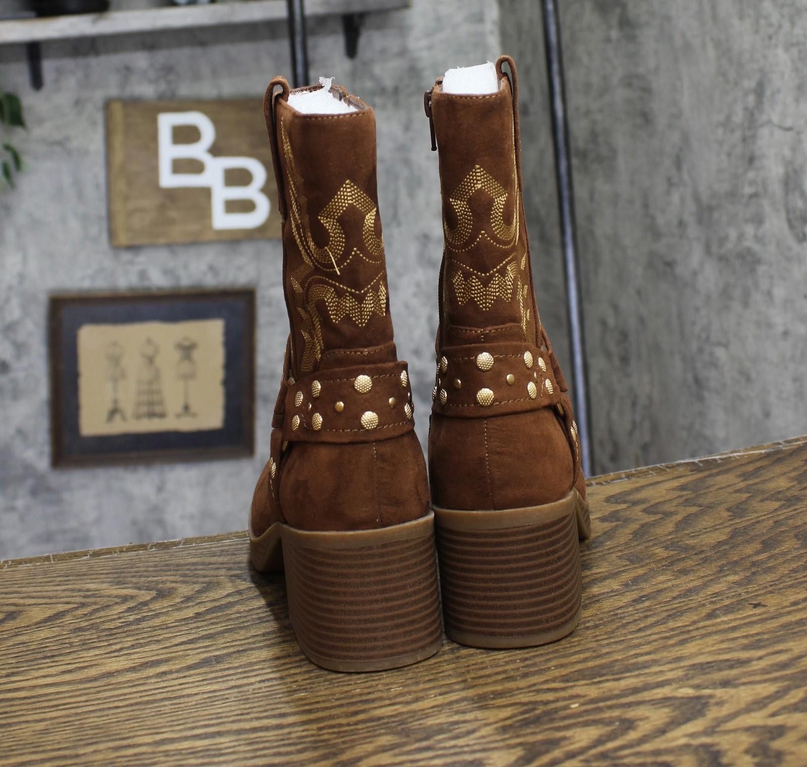 Other New Sun + Stone Midshaft Booties Russet Microsuede Brown 8m Size US 8 / IT 38 - 4 Thumbnail
