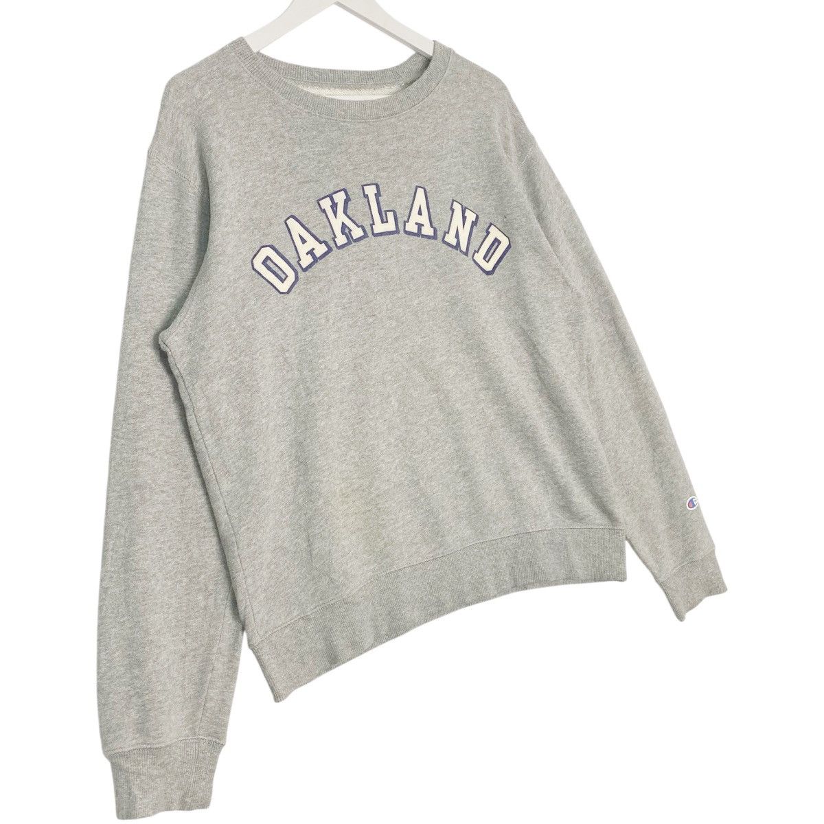 Vintage Vintage Champion Oakland Sweatshirt Crewneck Grey Big Logo Size US M / EU 48-50 / 2 - 3 Thumbnail