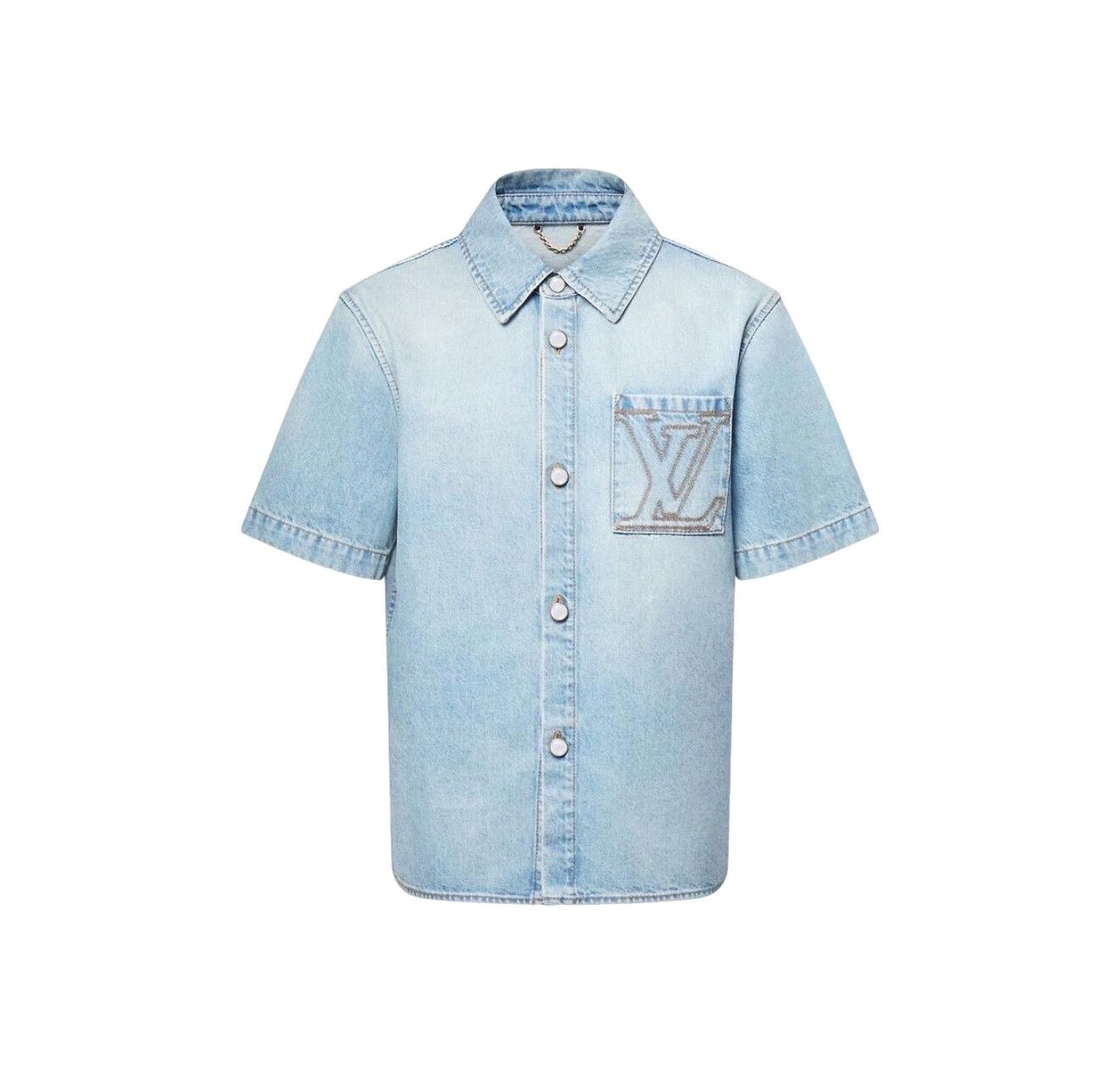 Louis Vuitton Louis Vuitton Denim Pocket Short Sleeve Shirt L Size US L / EU 52-54 / 3 - 1 Thumbnail