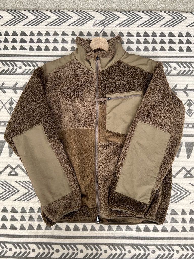 image of Engineered Garments Brown Fleece Jacket Size Medium, Men's