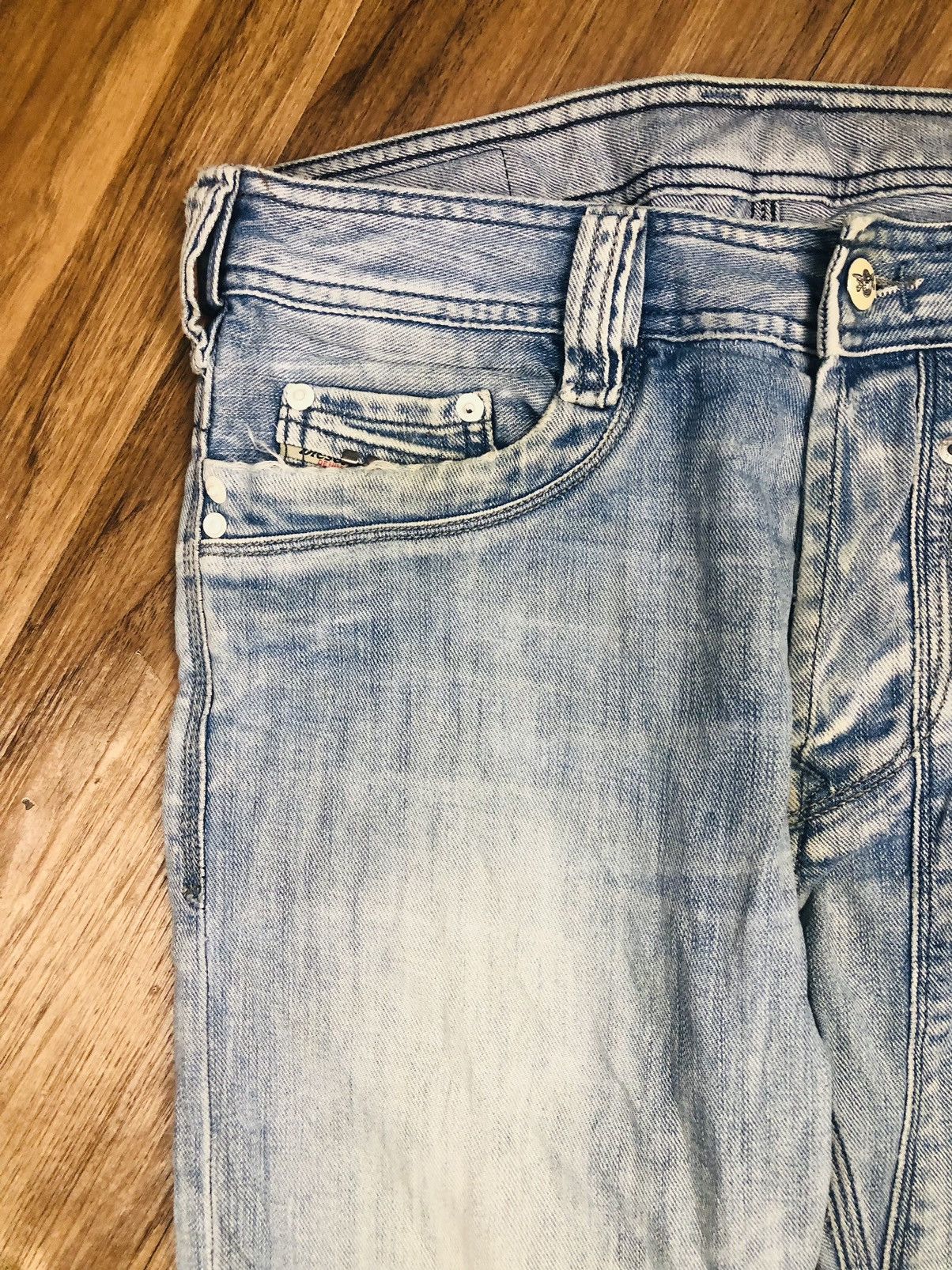 Diesel DIESEL Timmen W29 L32 Slim Bootcut Studded Jeans (38) Size US 29 - 5 Thumbnail