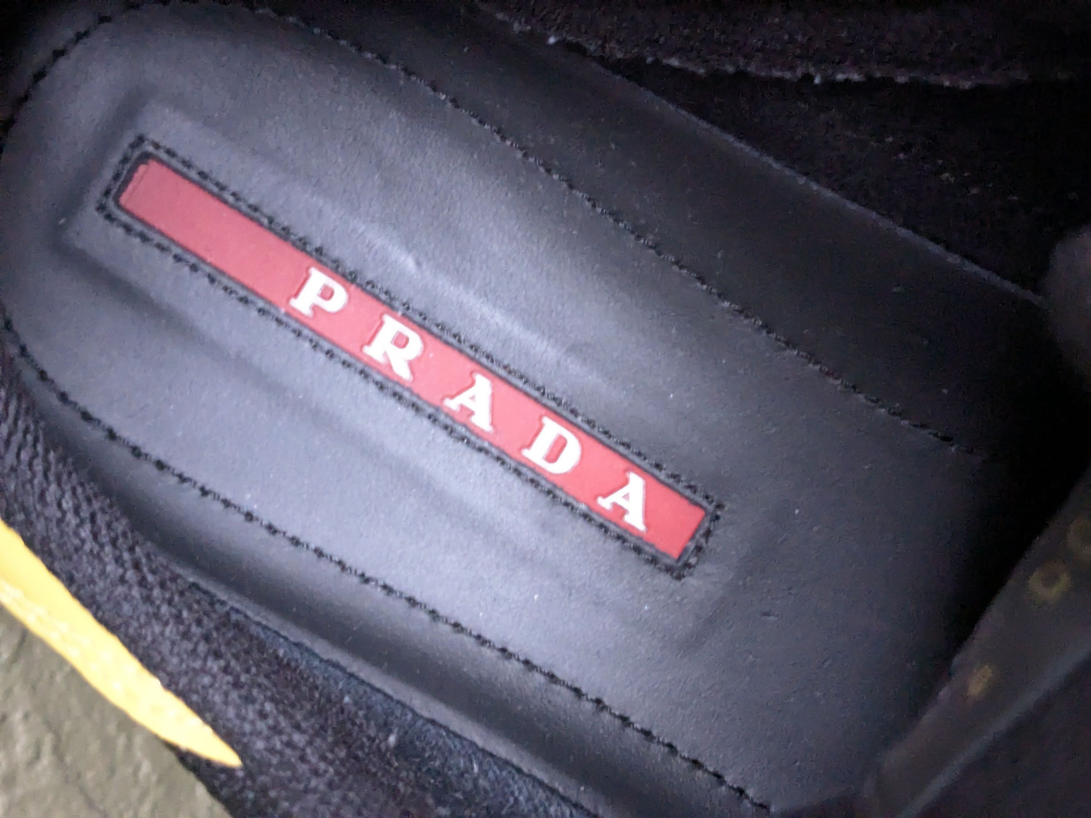 Prada Prada America's Cup Sneakers Yellow Patent Leather Black 10 Size US 10 / EU 43 - 7 Thumbnail