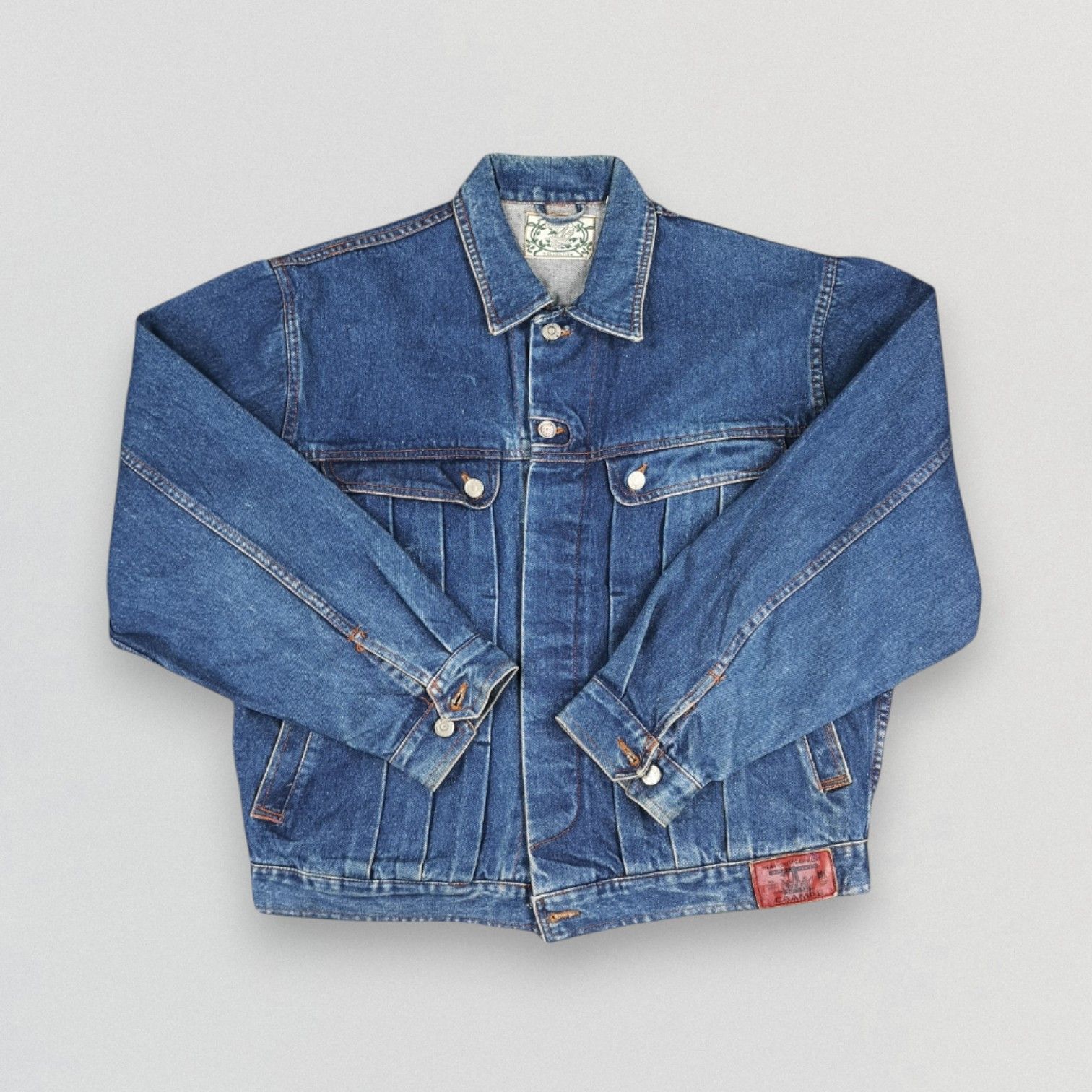 Vintage Vintage Crampe Blue Denim Trucker Jacket Size US L / EU 52-54 / 3 - 1 Thumbnail