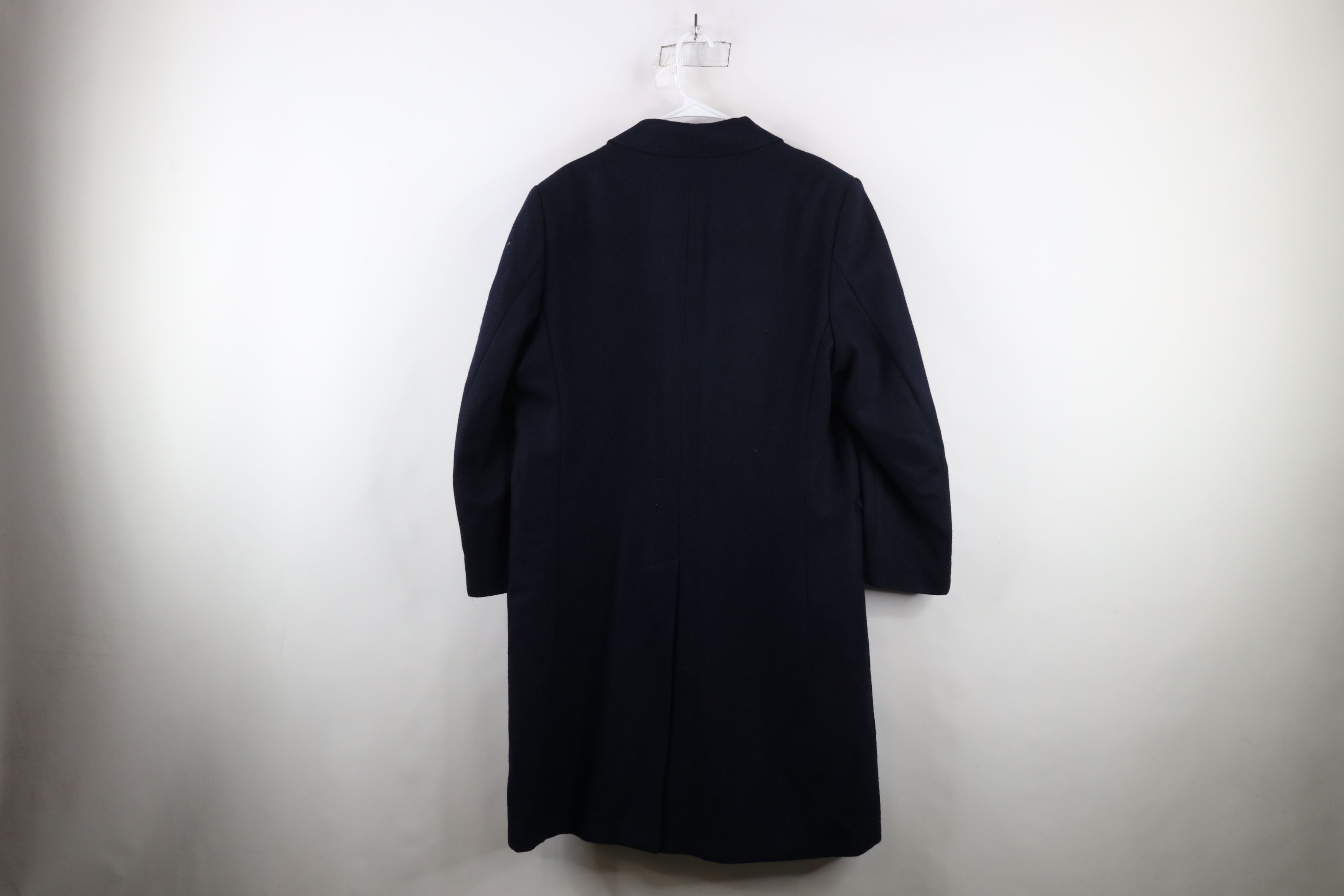 Vintage Vintage 90s Streetwear Wool Blend Overcoat Jacket Navy USA Size US L / EU 52-54 / 3 - 12 Thumbnail