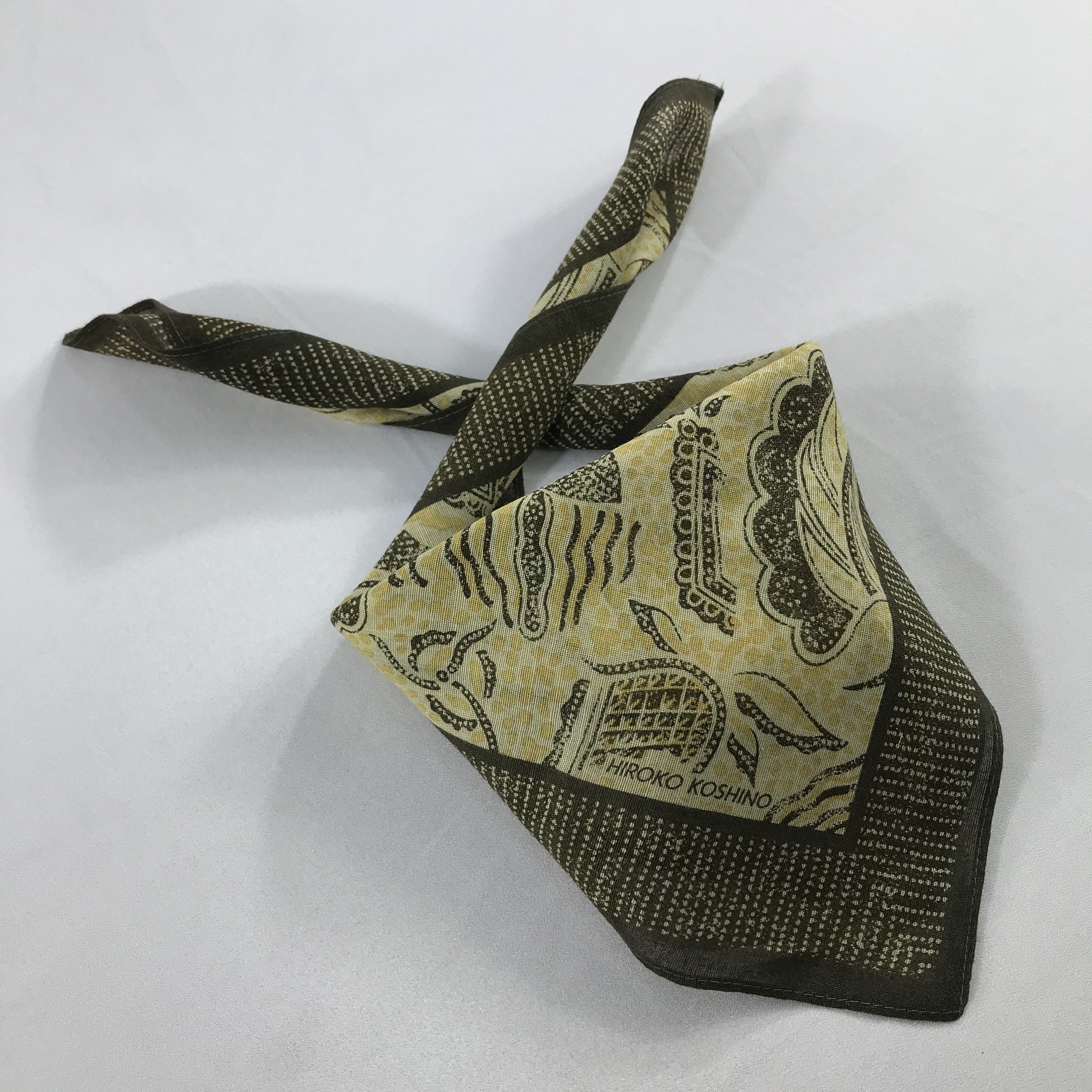Hiroko Koshino Homme × Vintage Hiroko Koshino Bandana / Handkerchief / Neckerchief -S2572 Size ONE SIZE - 4 Thumbnail