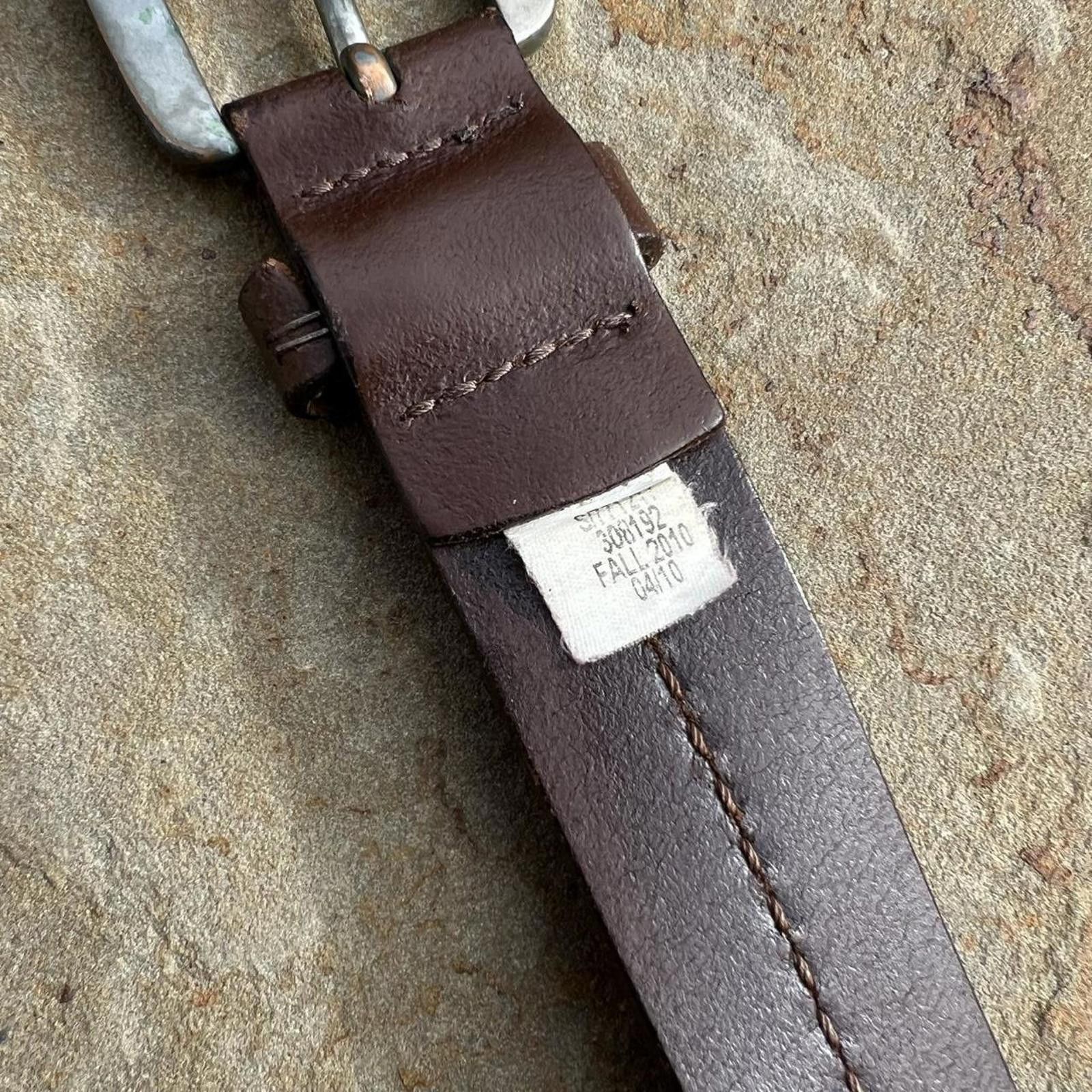 Banana Republic Y2K 2010 Dark Brown Italian Leather Belt Made in Italy Size ONE SIZE - 6 Thumbnail