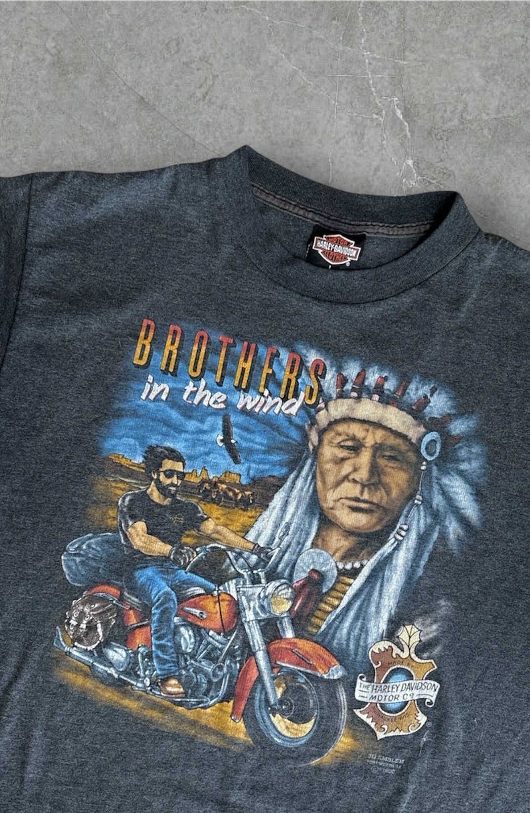 Harley Davidson Vtg Harley Davidson Shirt 90 3D Emblem Brothers Size L Size US L / EU 52-54 / 3 - 2 Thumbnail