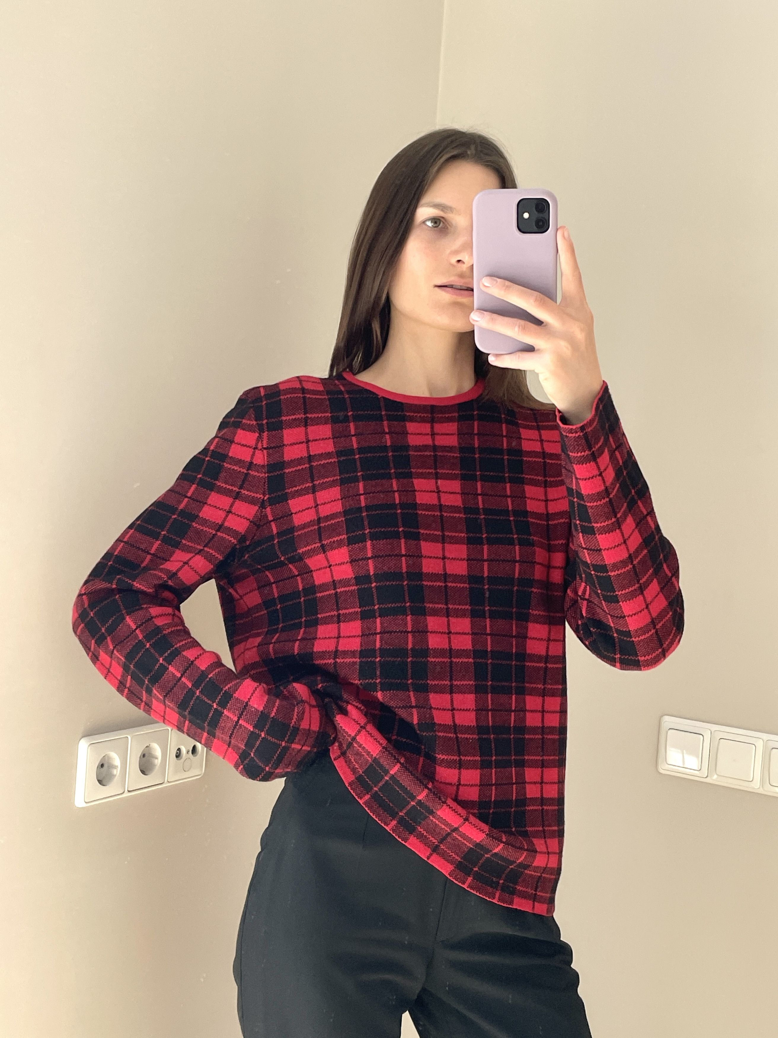 Hugo Boss unisex tartan sweater Size M / US 6-8 / IT 42-44 - 2 Thumbnail